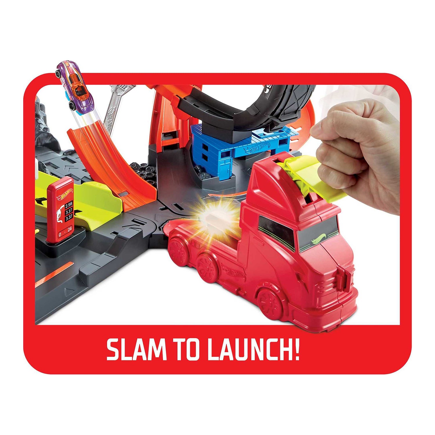 Hot Wheels Toxic Gorilla Slam Gas Station and Tire Repair Shop Car Track Playset - VMInnovations
