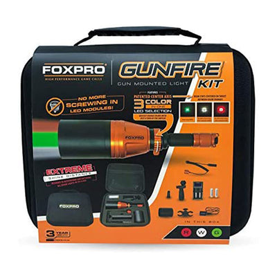 FOXPRO Gunfire Rechargeable Night Hunting LED Light Kit, Green/White/Infrared