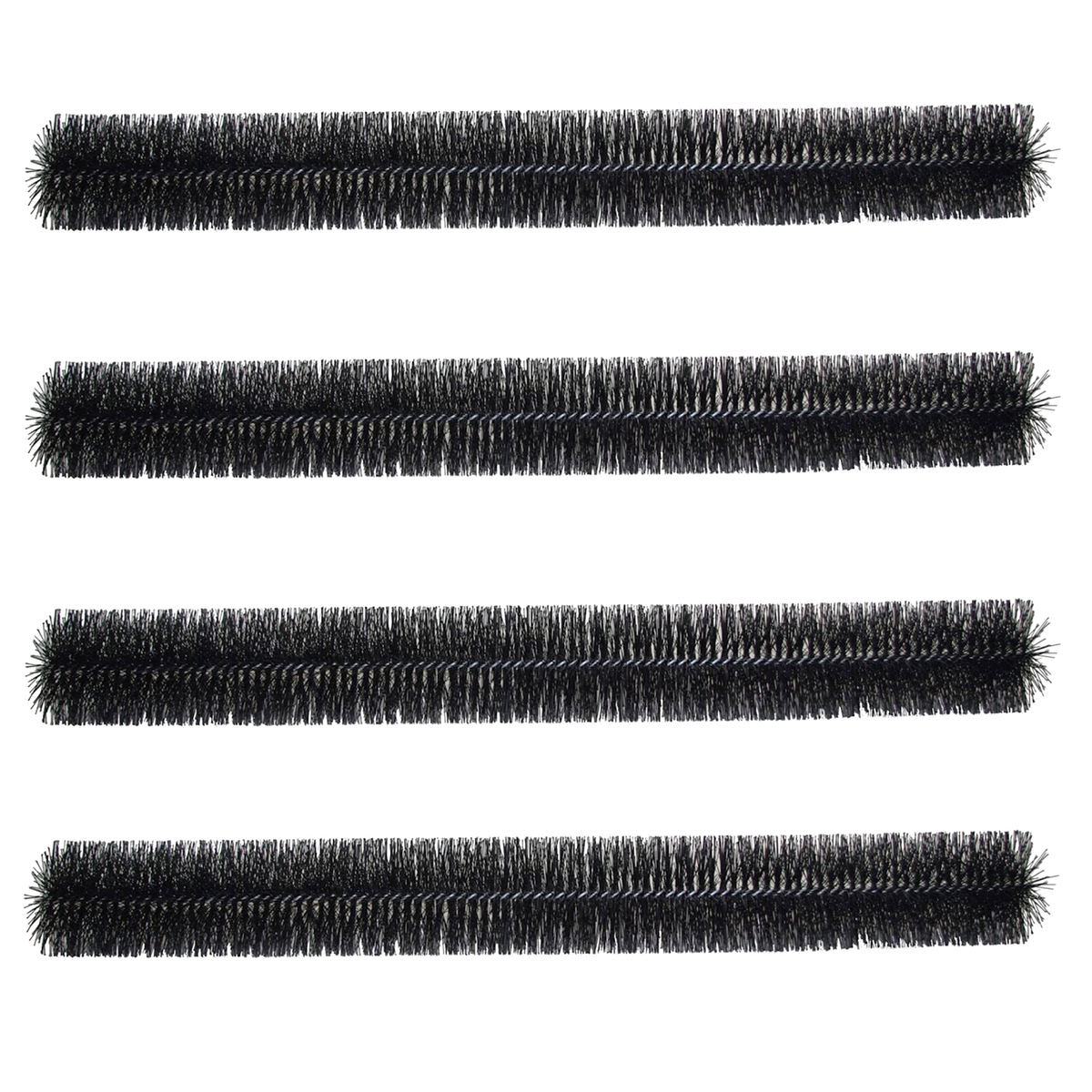 GutterBrush 12 Foot Simple Roof Rain Leaf Gutter Guard Cover w/ Bristles, 4 Pack