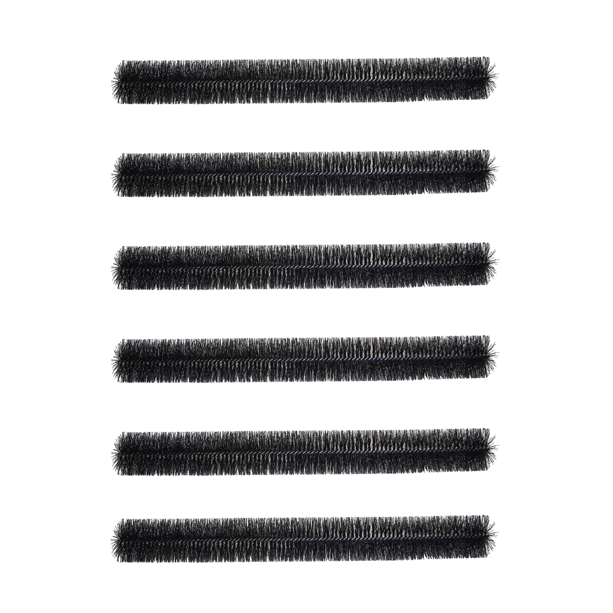 GutterBrush 12 Foot Simple Roof Rain Leaf Gutter Guard Cover w/ Bristles, 6 Pack