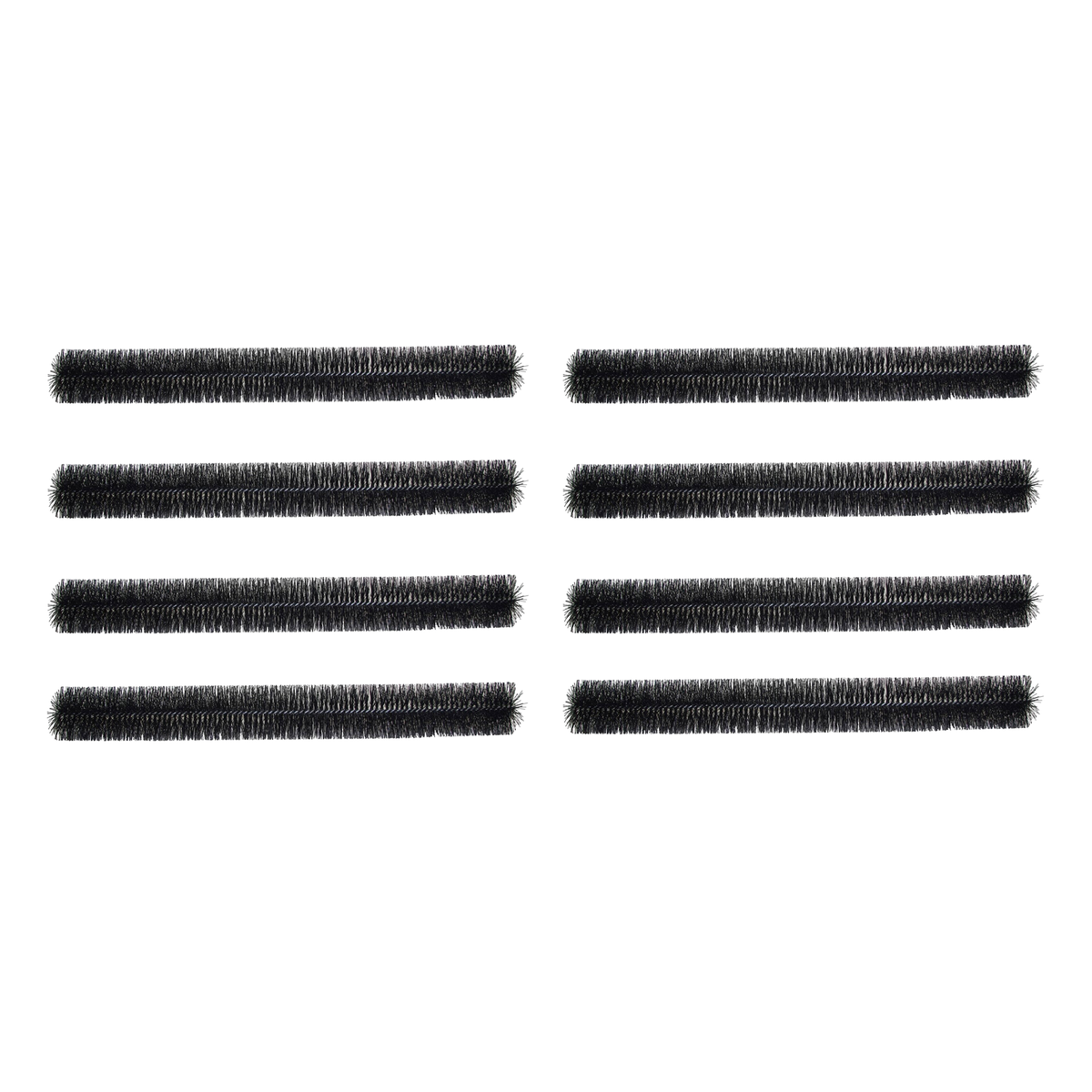 GutterBrush 12 Foot Simple Roof Rain Leaf Gutter Guard Cover w/ Bristles, 8 Pack
