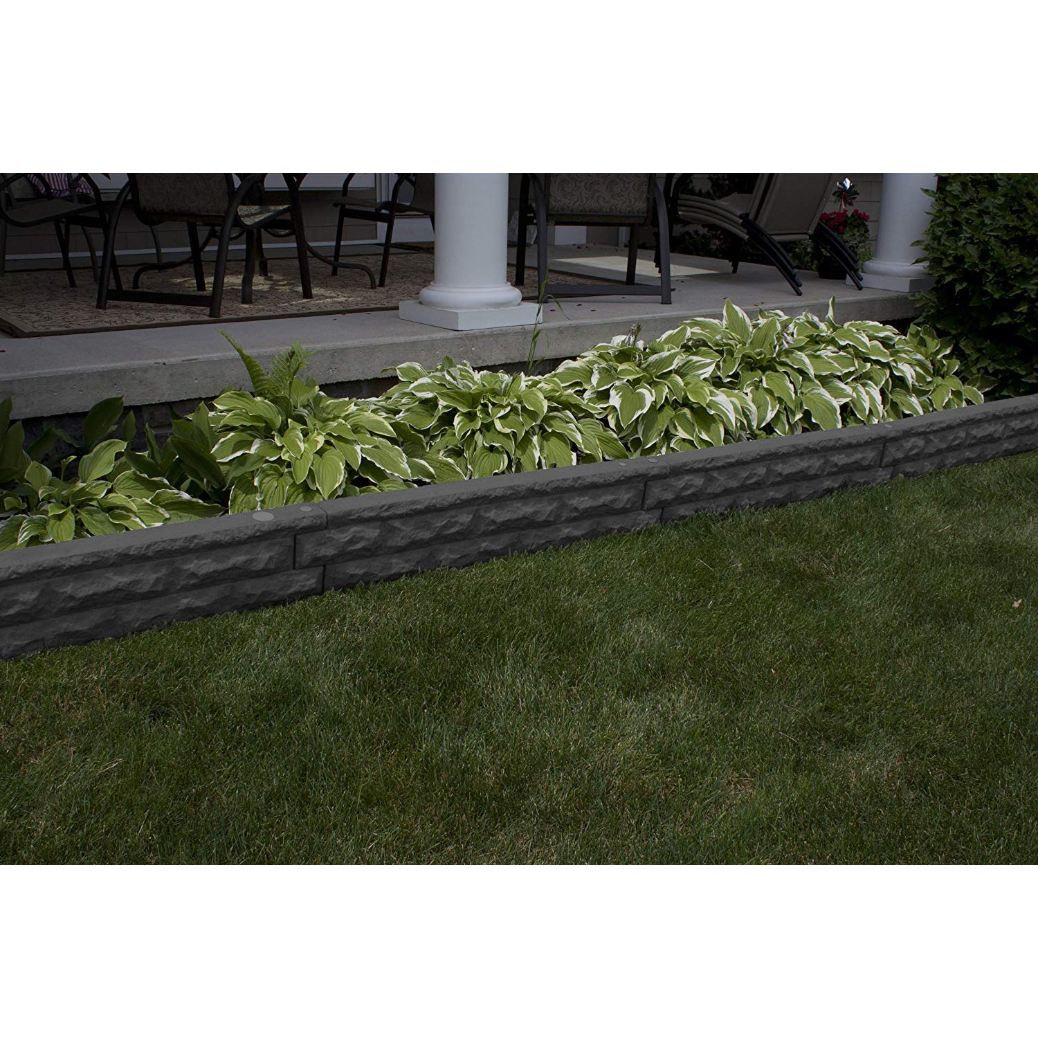 Good Ideas Garden Wizard Self Watering 4 Gallon Landscape Border, Dark Granite