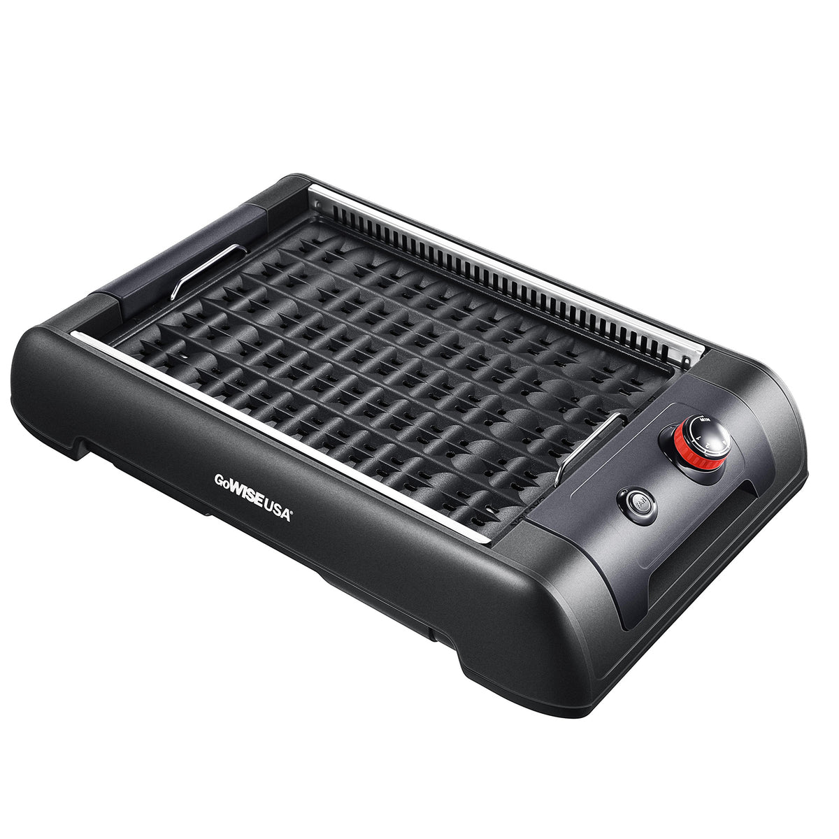 GoWISE USA 2 in 1 Indoor Smokeless Electric Grill with Griddle Plate (Used)