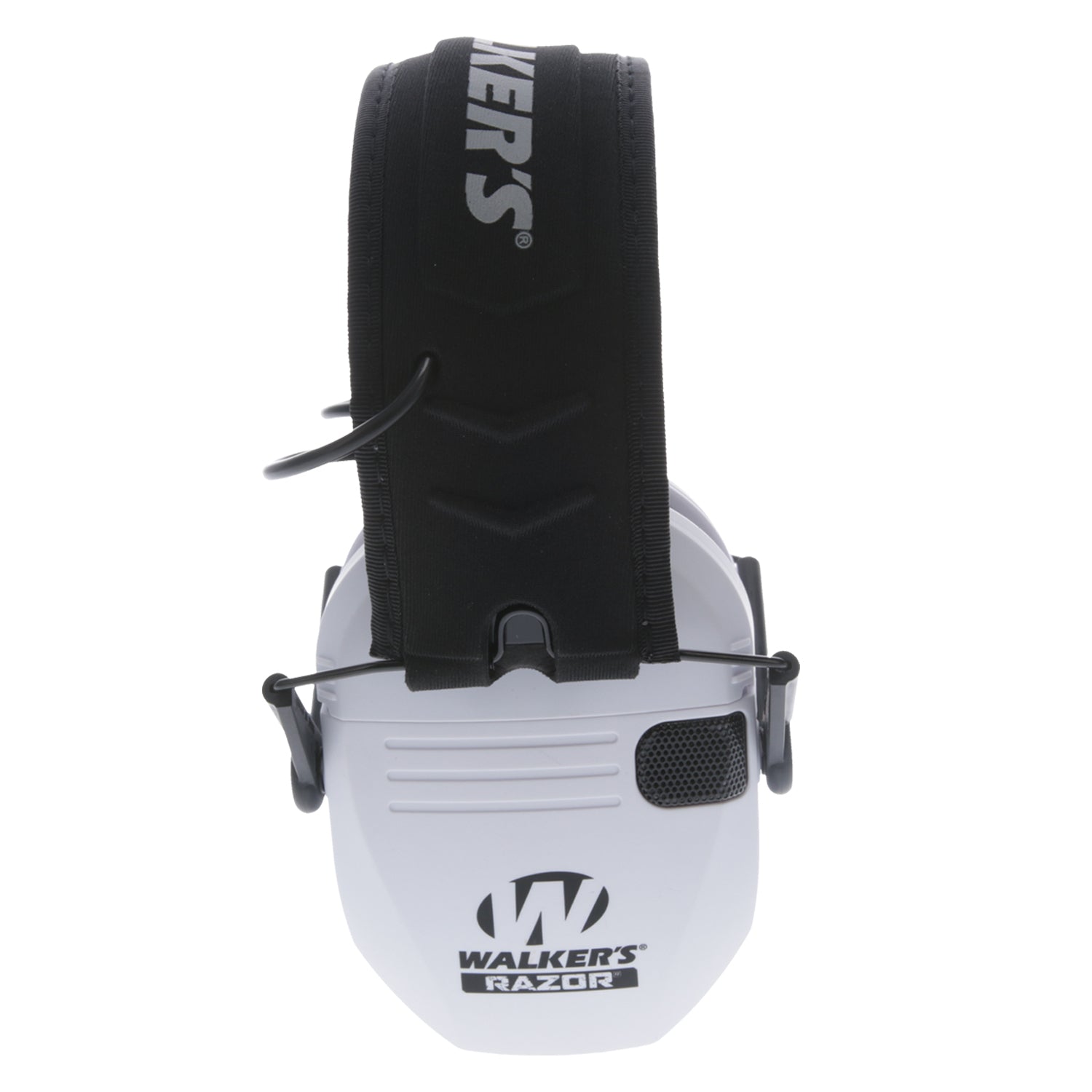 Walker's Razor Slim Shooter White Electronic Hearing Protection Earmuff w/ Case - VMInnovations
