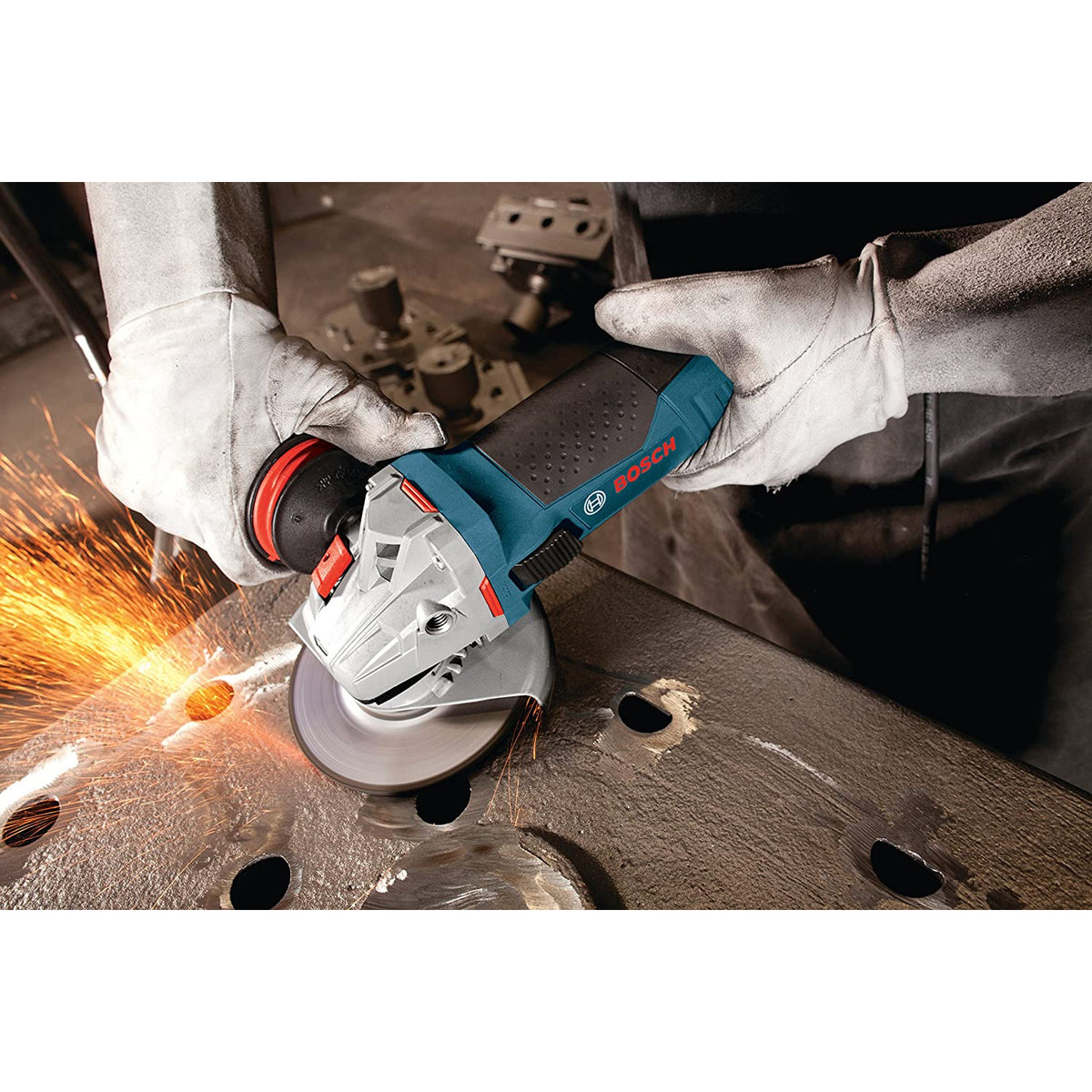Bosch 5 Inch Angle Corded Grinder with Tuckpointing Dust Guard, Blue (Open Box)