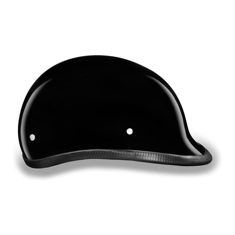 Daytona Helmets Secure Hawk Slim Protective Motorcycle Half Helmet, Gloss Black