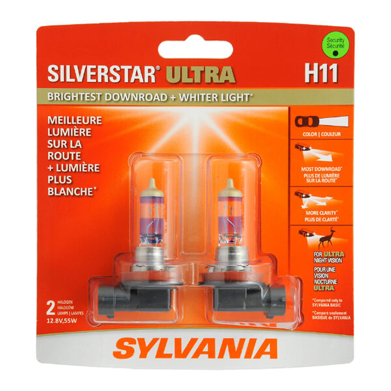 Sylvania SilverStar Halogen High Performance Headlight Bulbs (2 Pack) (Open Box)