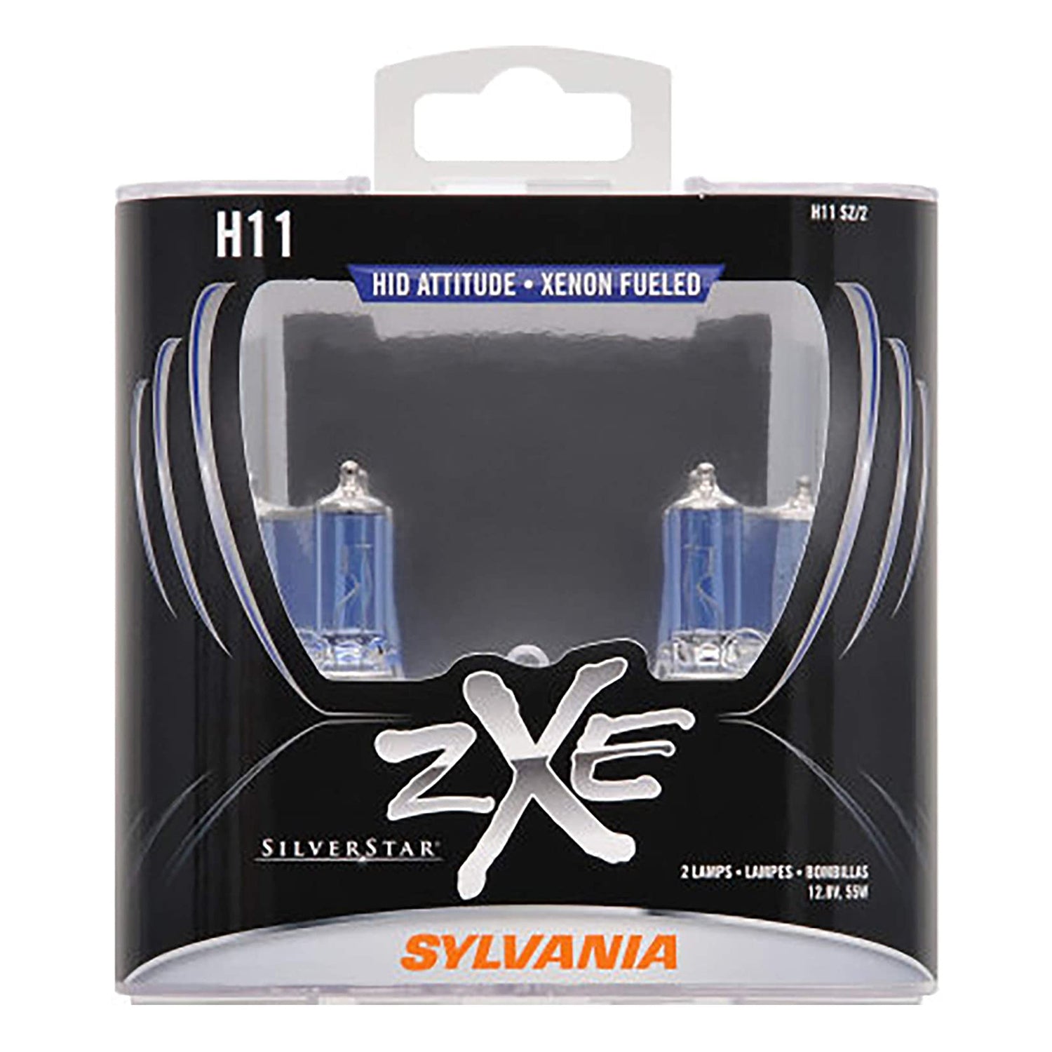 Sylvania H11SZ.BB2 SilverStar zXe H11 Halogen Fog Light Bulbs, White (2 Pack) (Used)