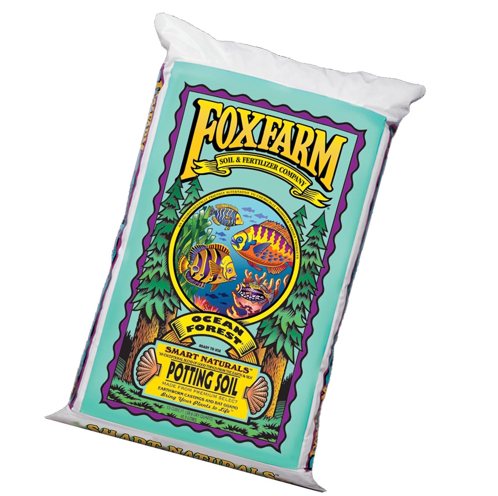Foxfarm Ocean Forest Garden Potting Soil Bags 6.3-6.8 pH, 1.5 Cu Feet, 10 Pack - VMInnovations