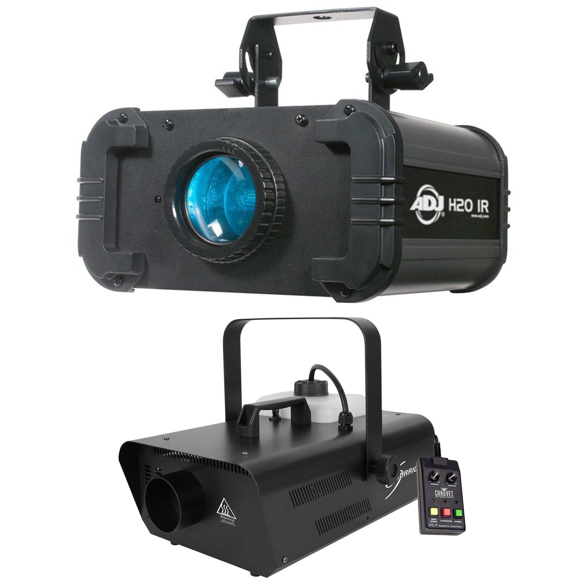 American DJ H2O IR LED Water Flowing 5 Colors Light Effect w/Chauvet Fog Machine