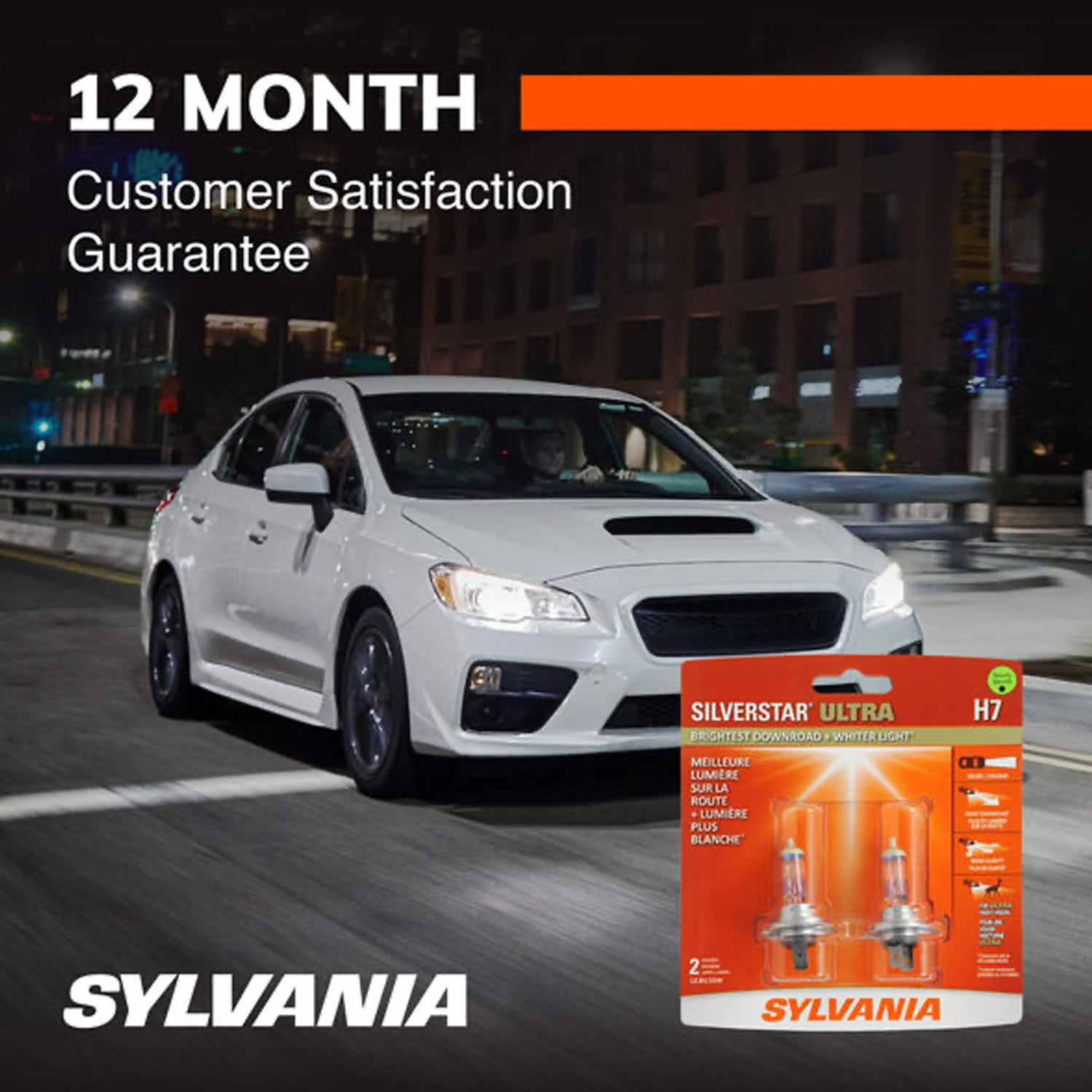 Sylvania H7 SilverStar ULTRA Halogen High Performance Headlight Bulbs (2 Pack)