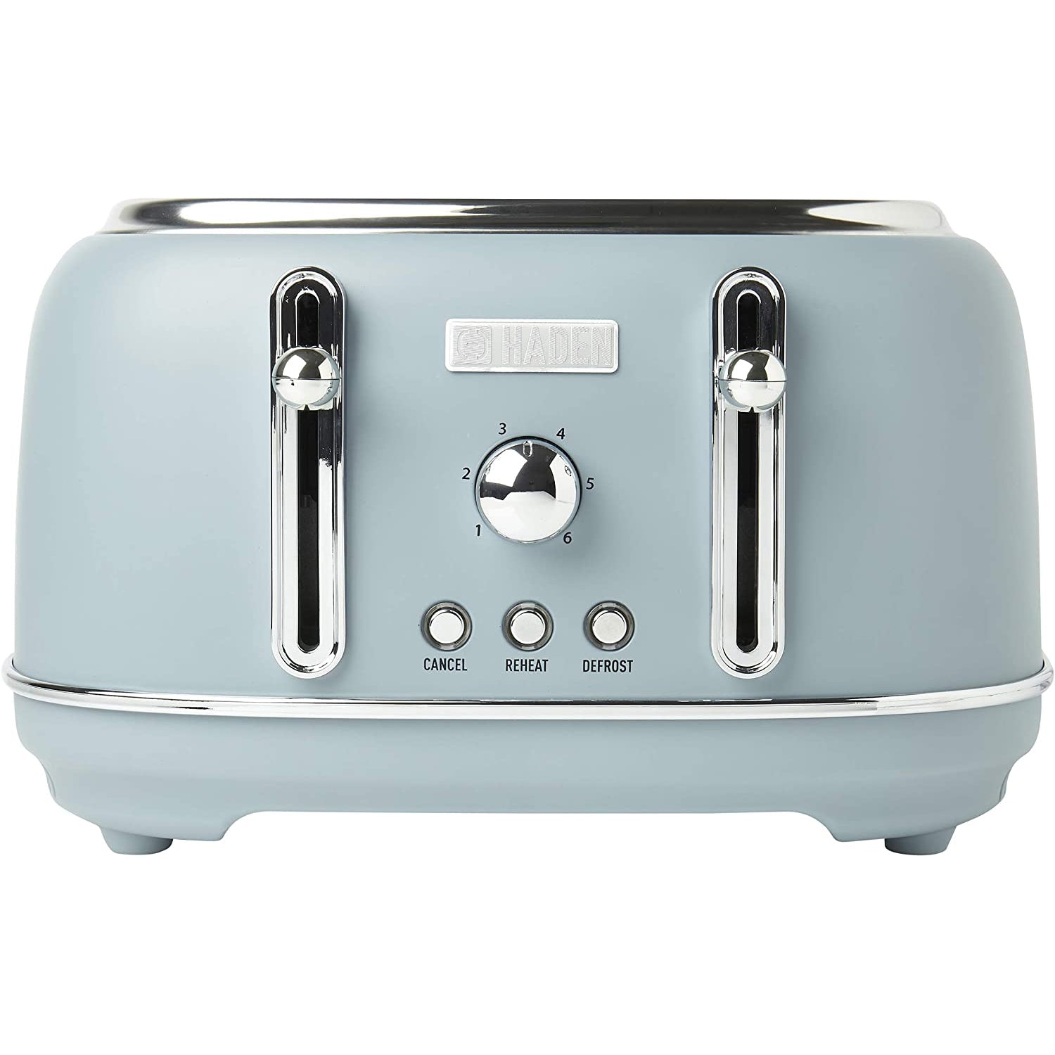 Haden Highclere 4 Slice Retro Wide Slot Toaster for Kitchen, Pool Blue (Used) - VMInnovations