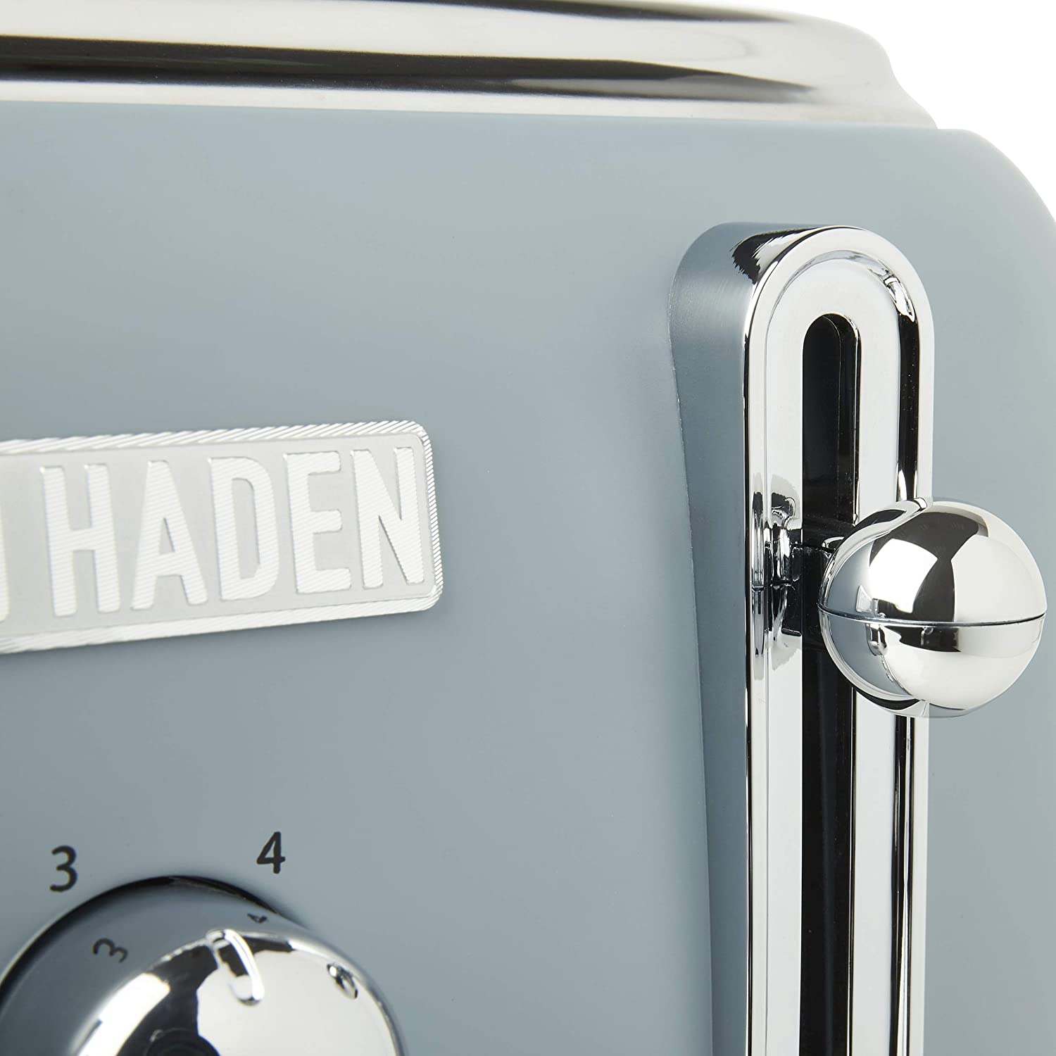 Haden Highclere 4 Slice Retro Wide Slot Toaster for Kitchen, Pool Blue (Used) - VMInnovations
