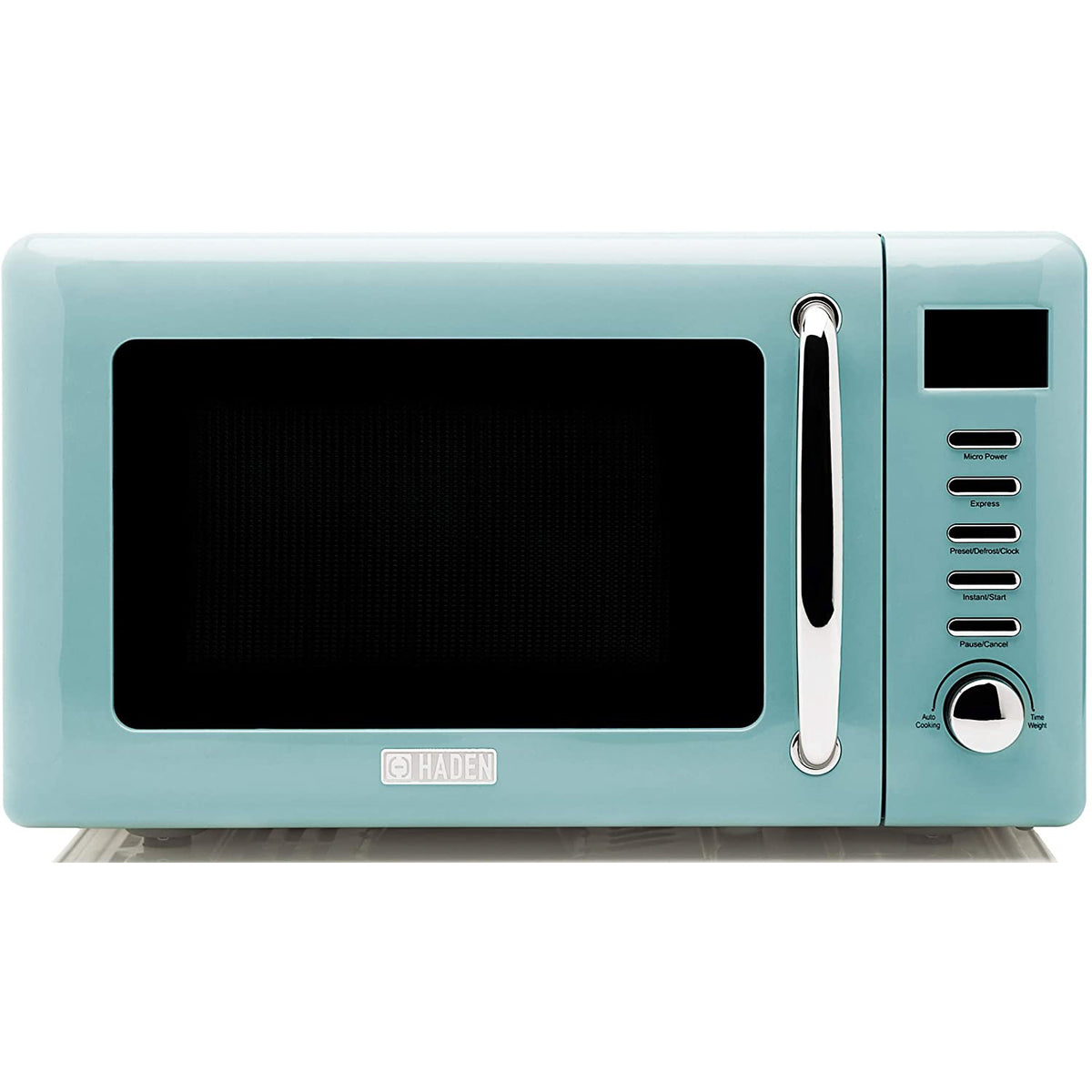 Haden Heritage Vintage Retro 0.7 Cu Ft 700W Microwave Oven, Blue (Damaged)