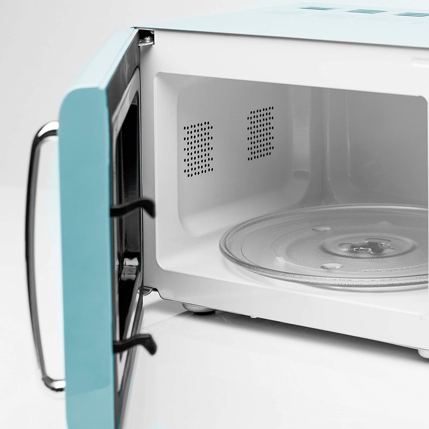 Haden Heritage Vintage Retro 0.7 Cu Ft 700W Microwave Oven, Blue (Damaged)