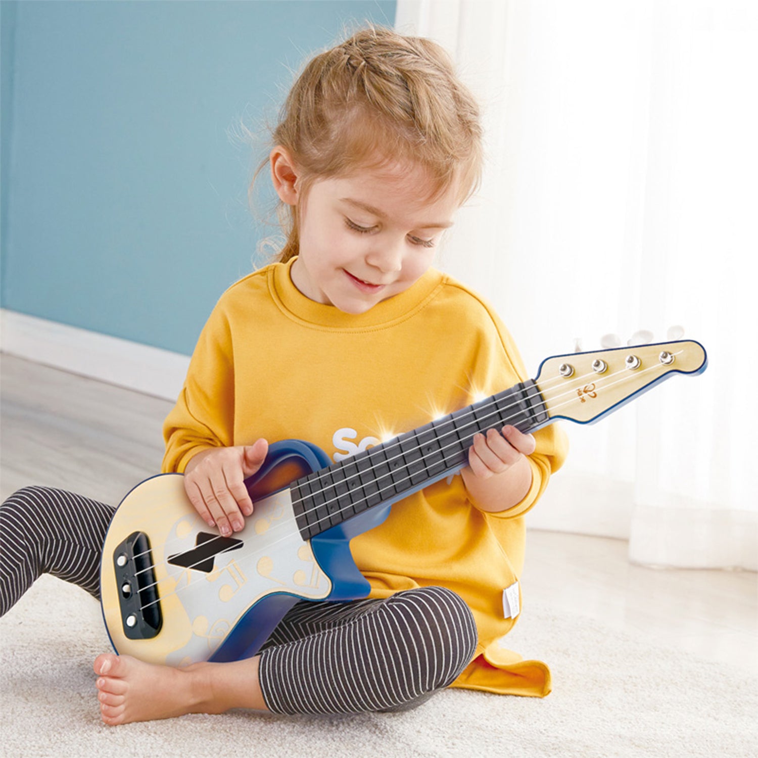 Hape Learn with Lights Electronic Ukulele Teaching Musical Instrument (Open Box) - VMInnovations