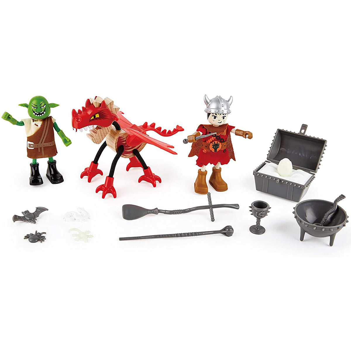 Hape Kid's Wooden Viking Dragon Castle Play Set w/ Magic Accessories (For Parts)