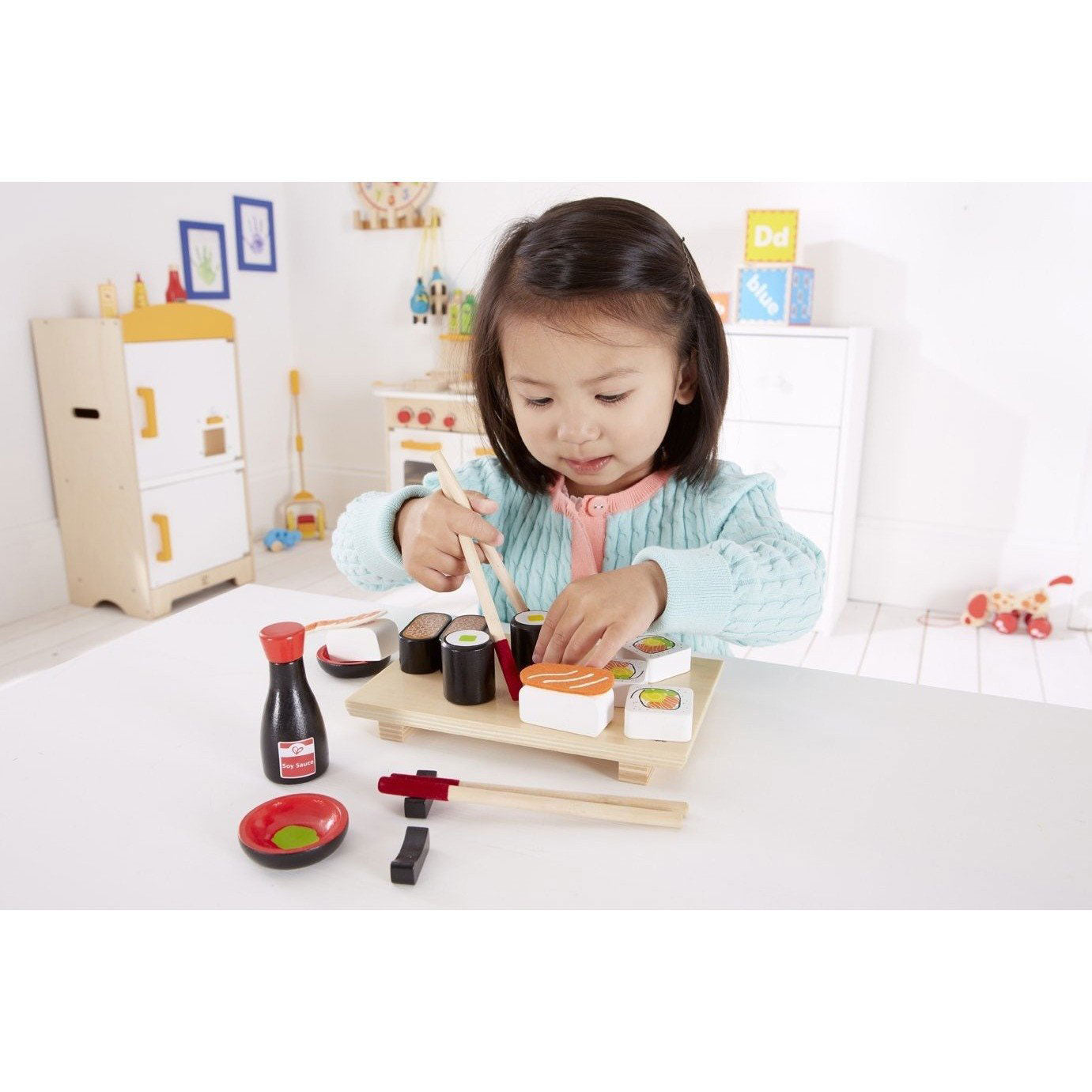Hape Sushi Selection Kids Wooden Pretend Kitchen Play Set (For Parts)