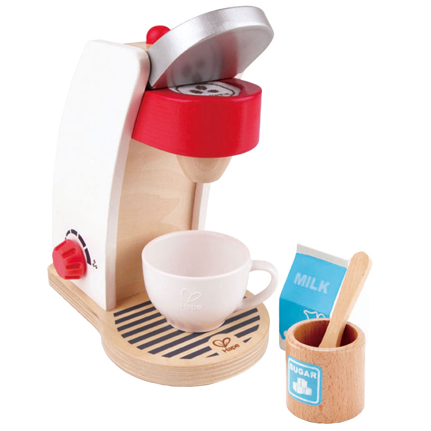 Hape My Coffee Machine Kids Pretend Kitchen Coffee Maker Play Set Toy (Open Box)