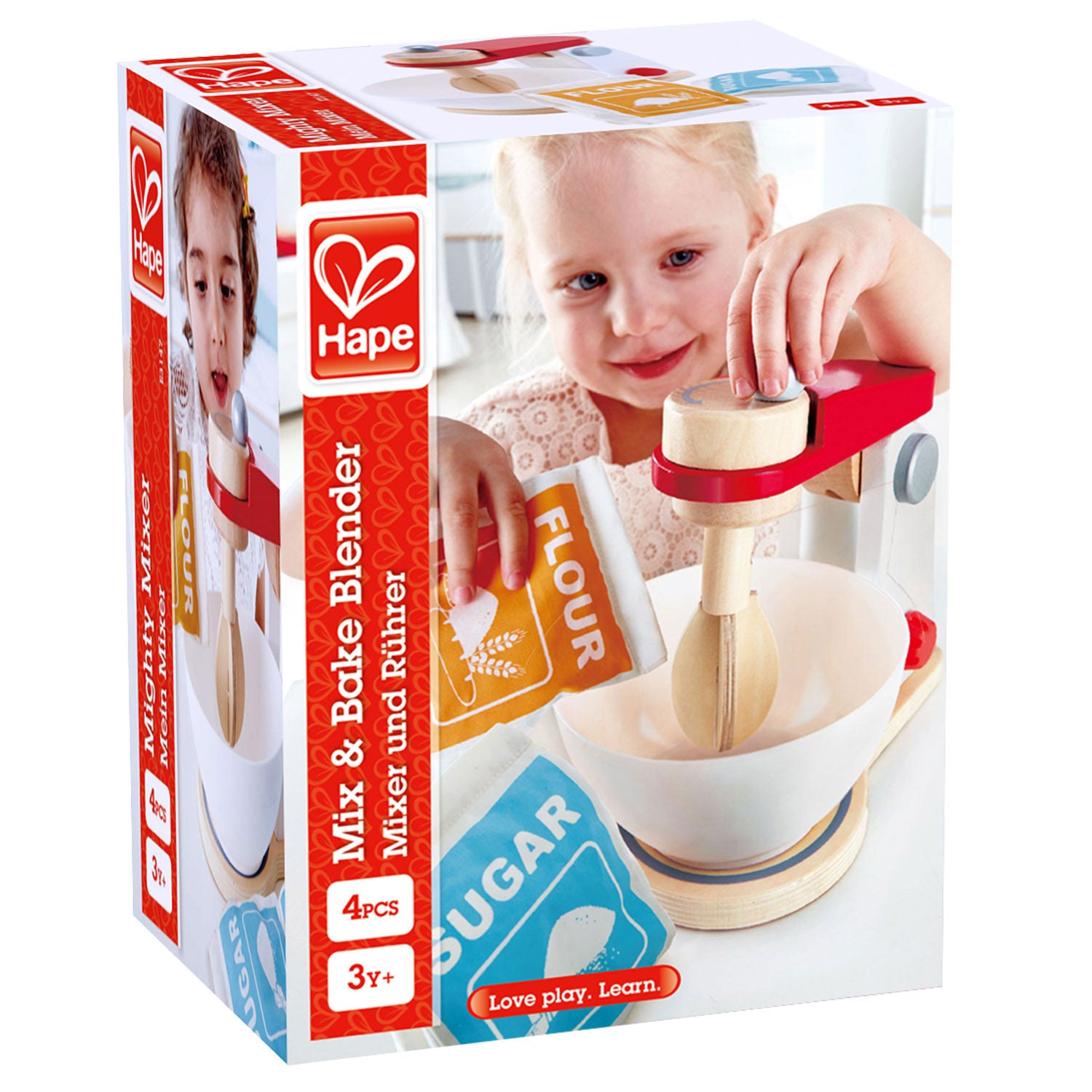 Hape Mix & Bake Blender Kids Wooden Pretend Kitchen Stand Mixer Play Set Toy