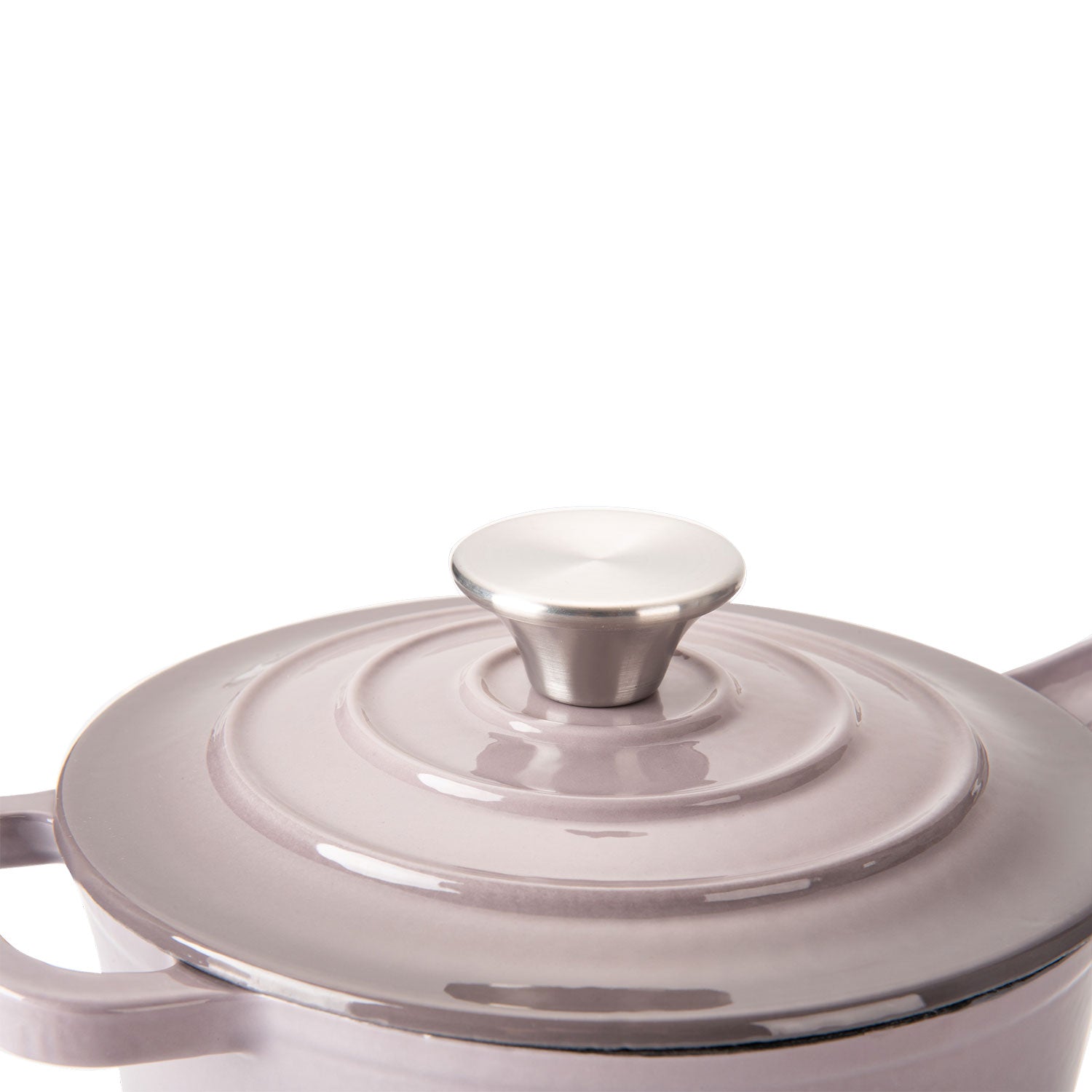 Hamilton Beach Enameled 5.5 Qt Dutch Oven Pot & 2 Qt Cast Iron Sauce Pan, Gray - VMInnovations