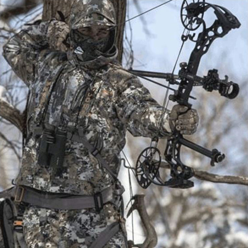 Muddy Ambush Hunting Quick Release Padded Deer Treestand Safety Harness, Camo
