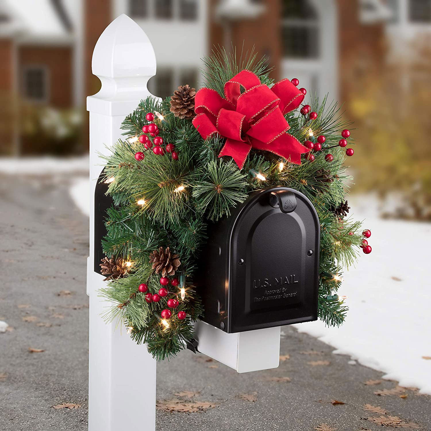 Haute Decor Classic Pre-lit Swag Garland w/ 20 LED Lights, Warm White (Open Box)