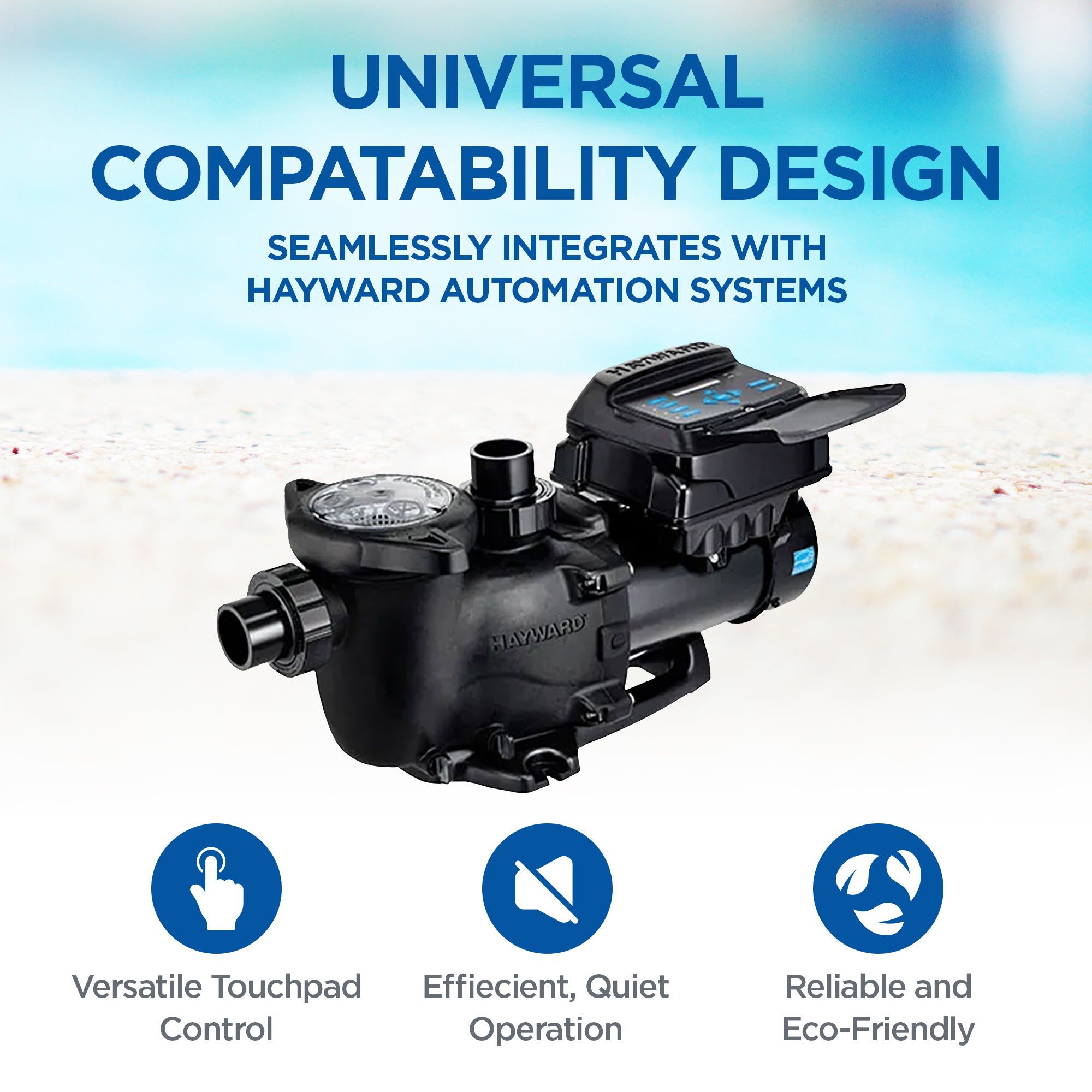Hayward MaxFlo VS 230V Drop In Variable Speed Pump for In Ground Pools, Black - VMInnovations