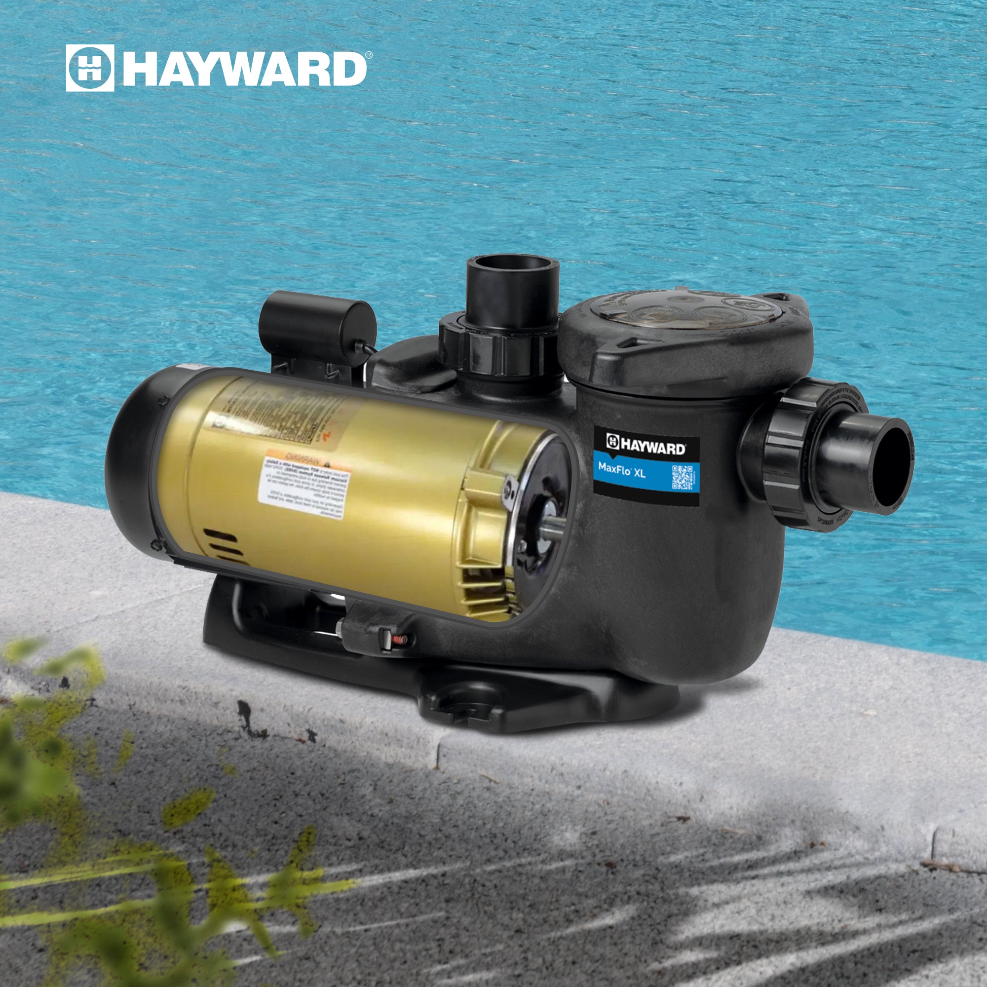 Hayward Single Speed 1 Horsepower Replacement Super Pump Motor, Gold (Used) - VMInnovations