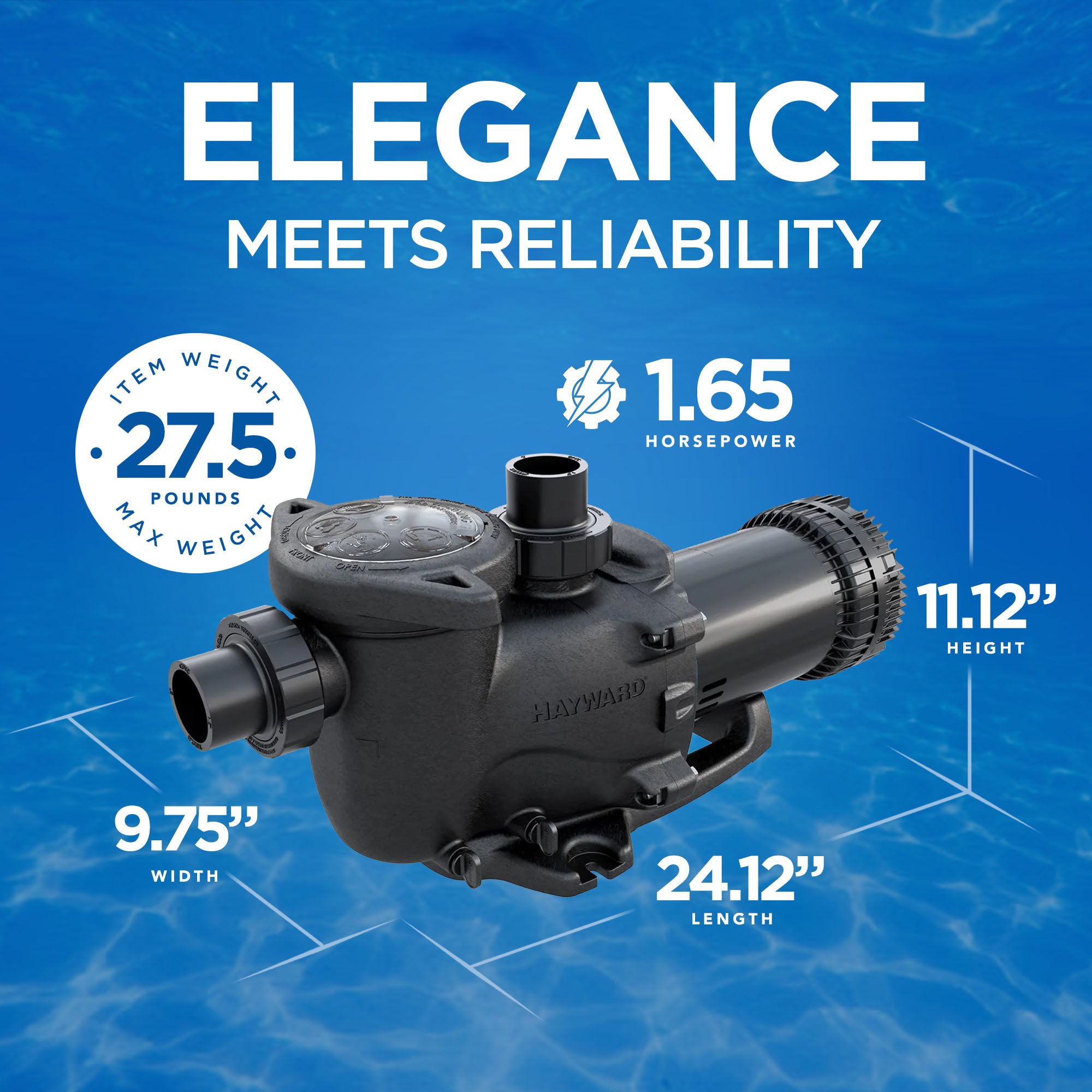 Hayward MaxFlo XE 1.65HP 230/115V Ultra High Efficiency Pool Pump, W3SP2310X15XE - VMInnovations