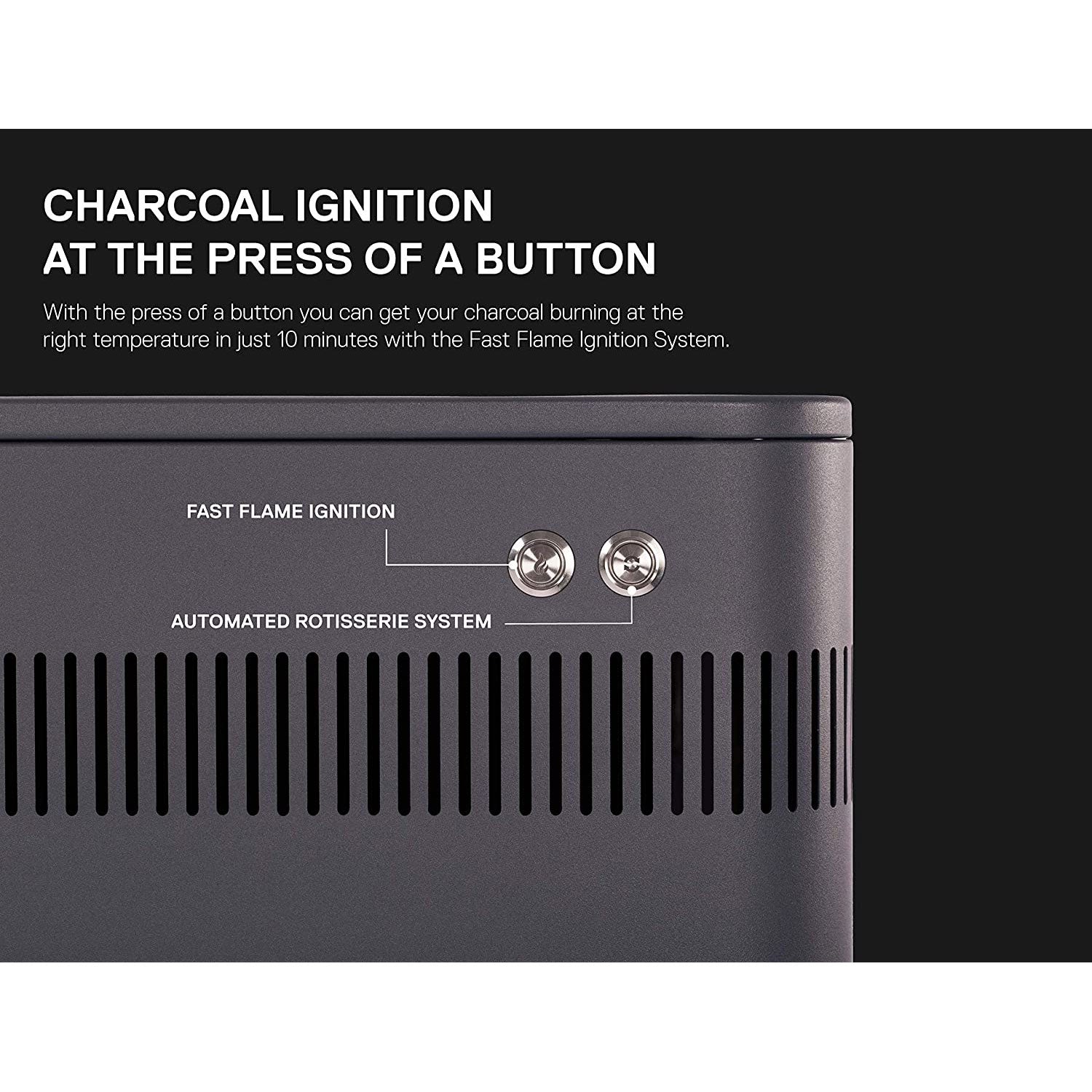 Everdure by Heston Blumenthal FUSION 29 Inch Pedestal Charcoal Grill/Rotisserie
