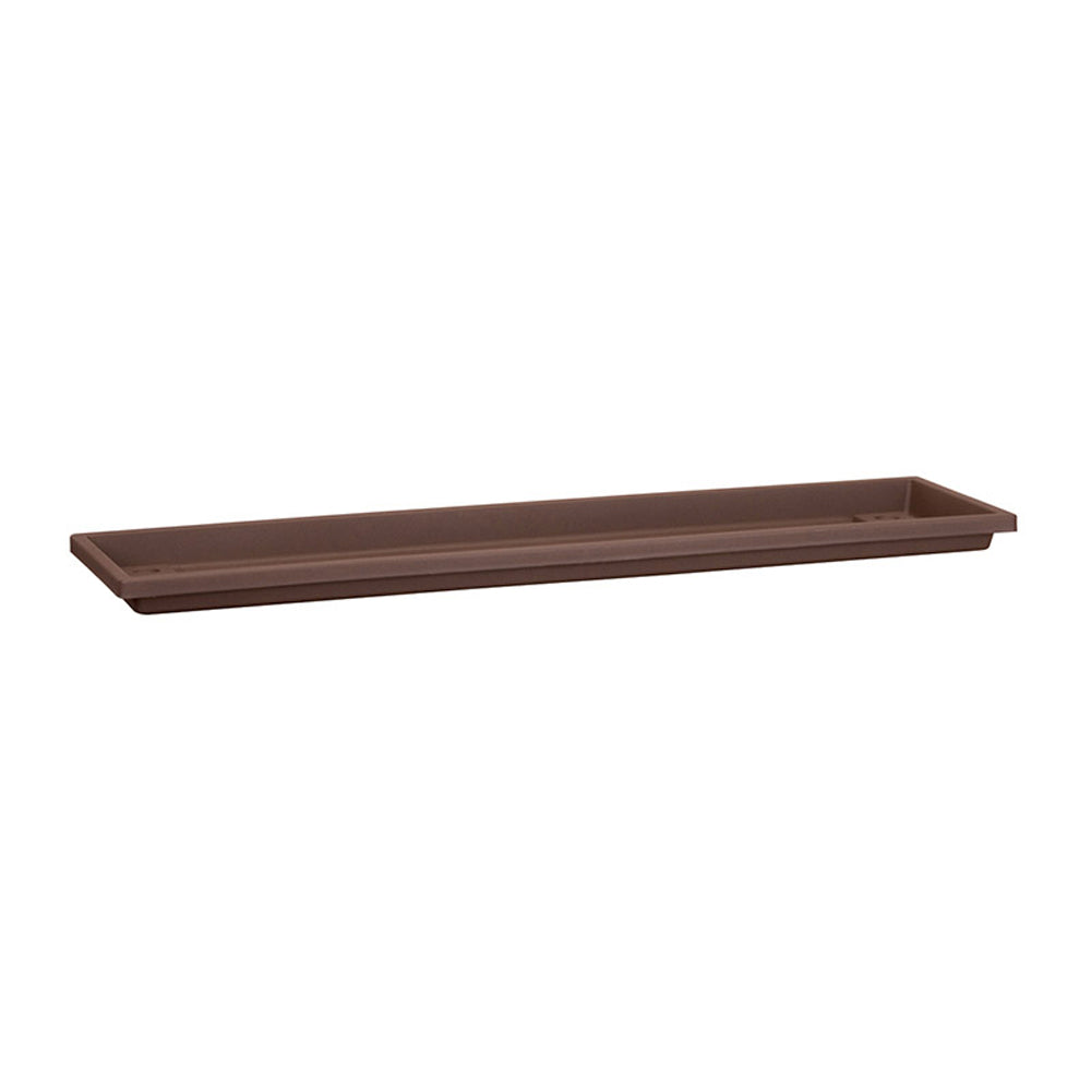HC Companies Farmhouse Venetian 18 Inch Rectangular Flower Box Saucer, Chocolate