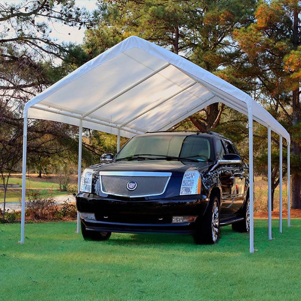 King Canopy Hercules 10 x 20 Foot 8 Leg Outdoor Shade Canopy, White (Open Box)