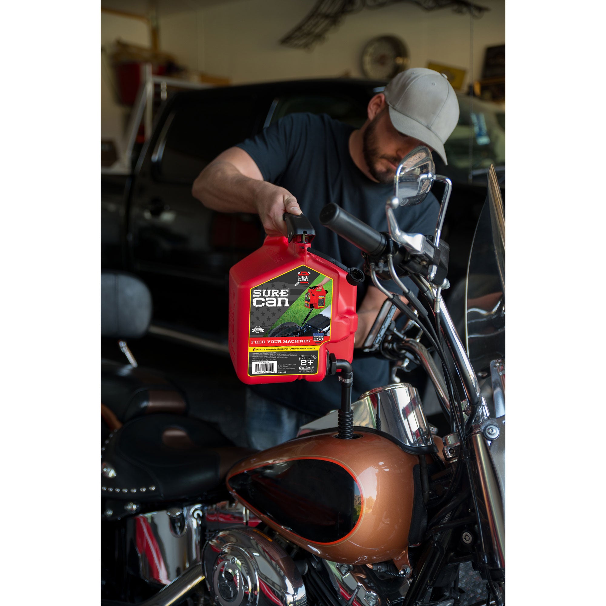 SureCan Easy Pour Nozzle 2 Plus Gallon Flow Control Gas Can, Red (Open Box)