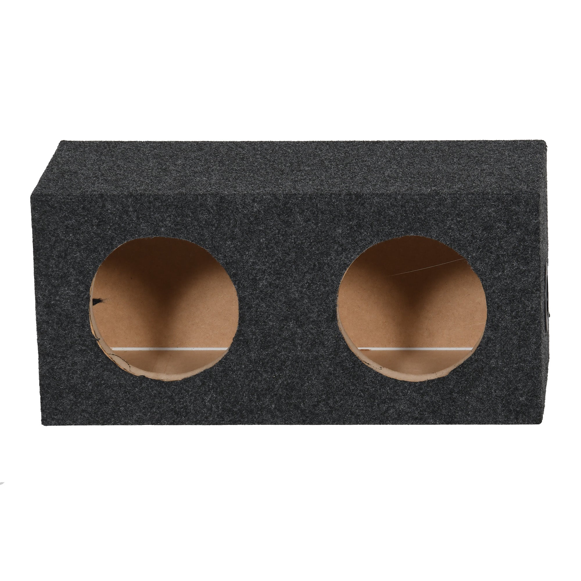 QPower 6.5" Dual Sealed Vehicle Subwoofer Enclosure Woofer Box, Gray (Open Box)