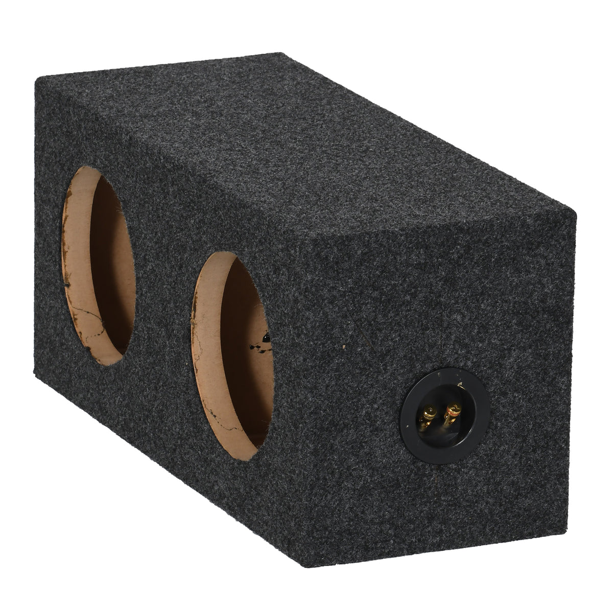 QPower 6.5" Dual Sealed Vehicle Subwoofer Enclosure Woofer Box, Gray (Open Box)