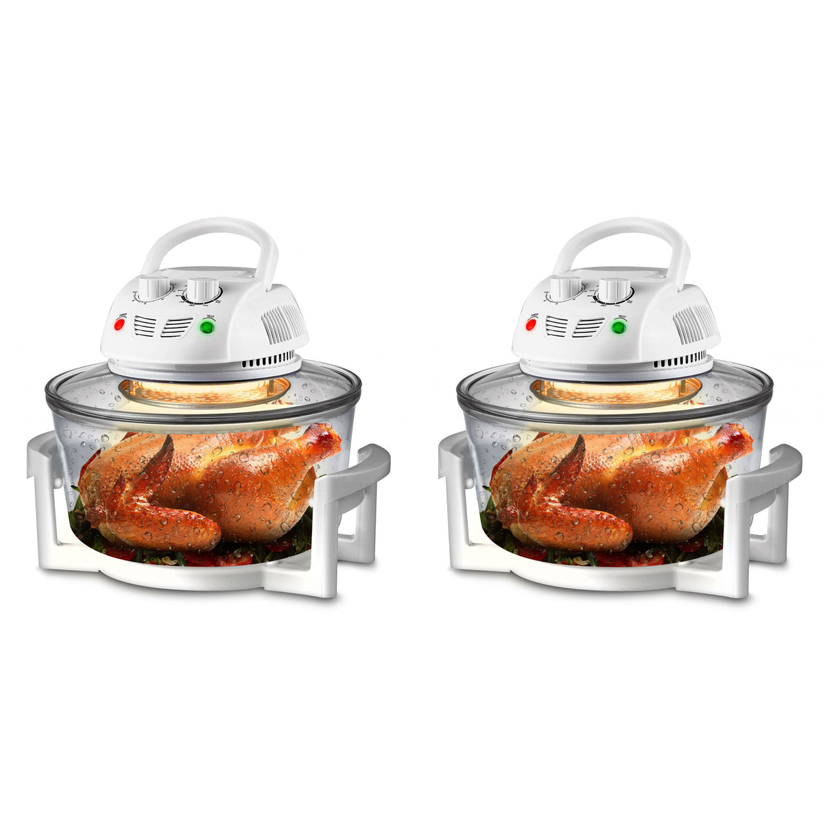 NutriChef Halogen 13 Quart Oven Air Fryer/Infrared Convection Cooker (2 Pack)