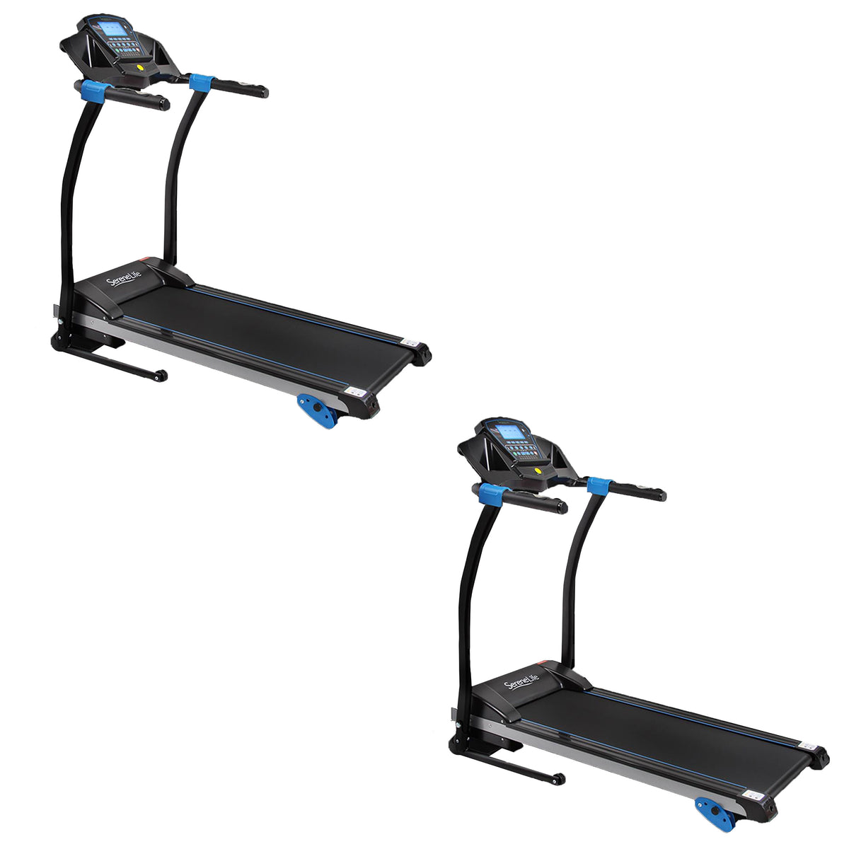 SereneLife Home Gym Fitness Equipment Smart Digital Folding Treadmill (2 Pack)