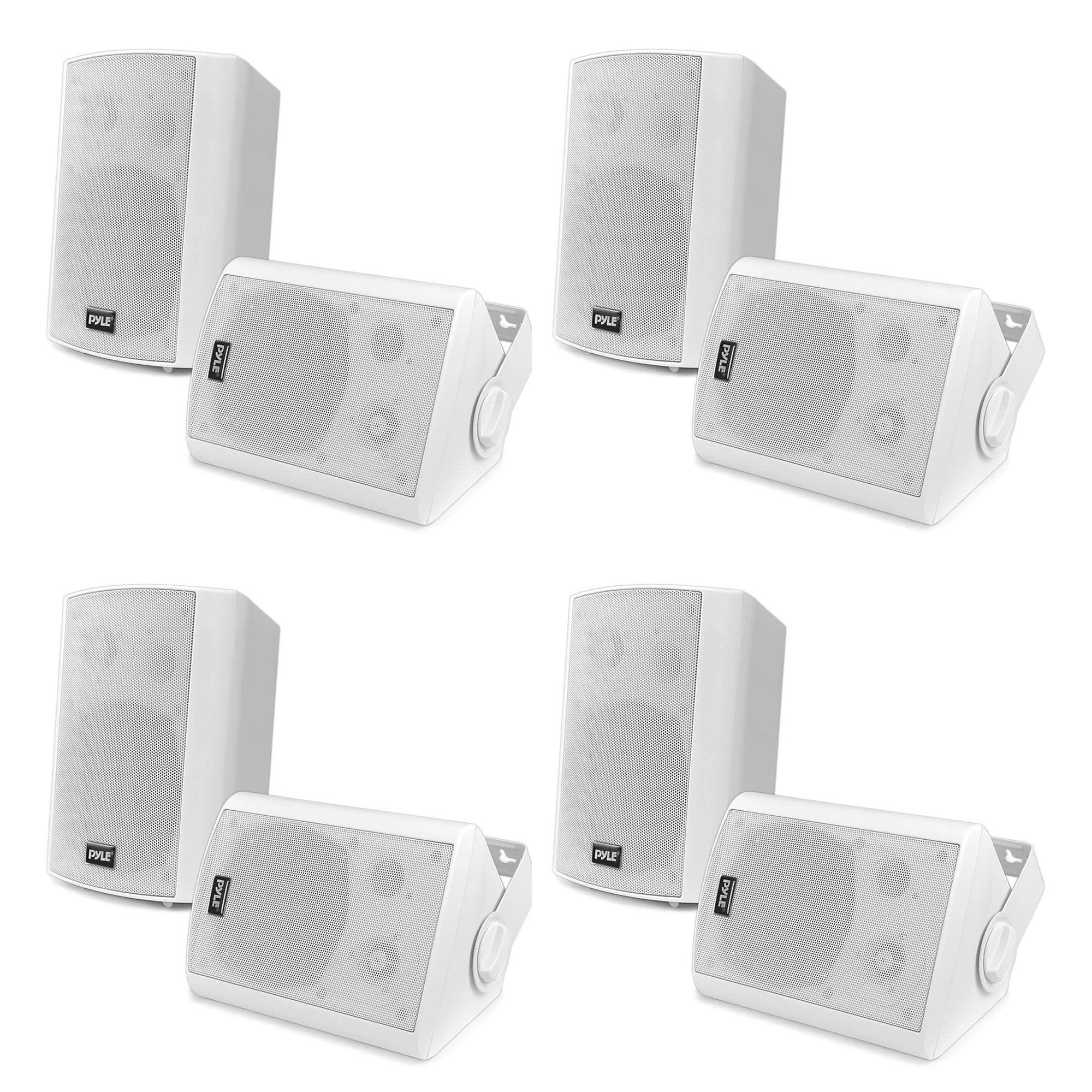 Pyle PDWR51BTWT Bluetooth Indoor Outdoor 5.25 In Speaker System, White (8 Pack)