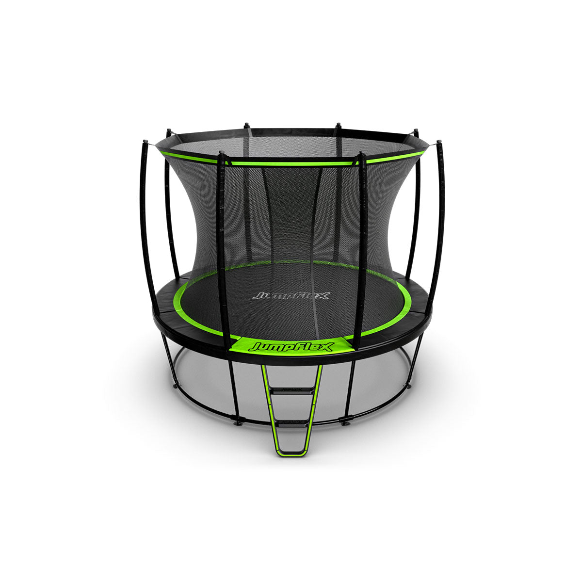 JumpFlex HERO 10' Round Trampoline with Safety Net Enclosure and Net Attachment