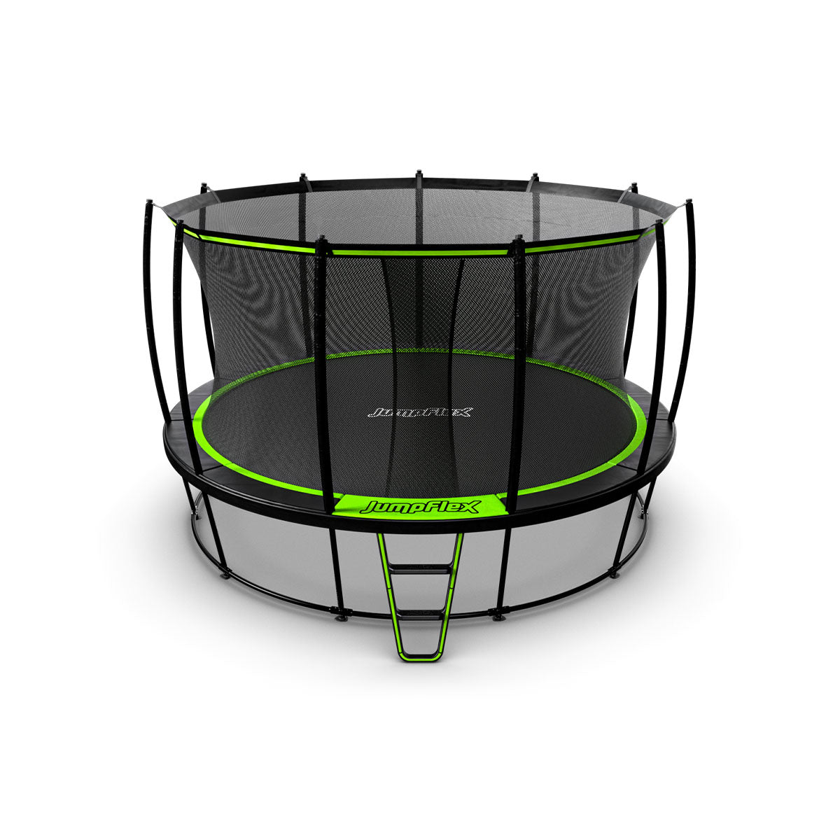 JumpFlex HERO 14' Round Trampoline with Safety Net Enclosure and Net Attachment