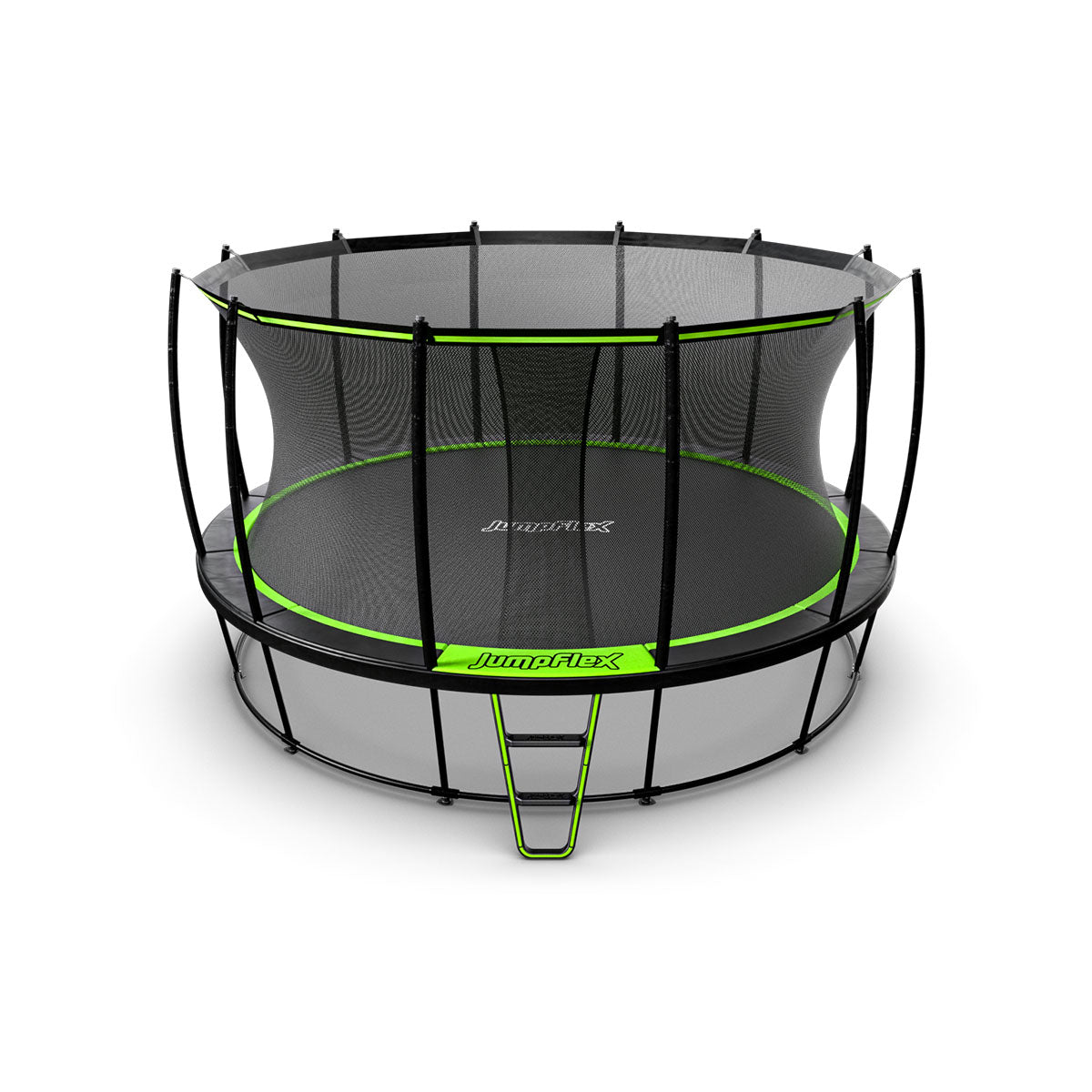 JumpFlex HERO 15' Round Trampoline with Safety Net Enclosure and Net Attachment