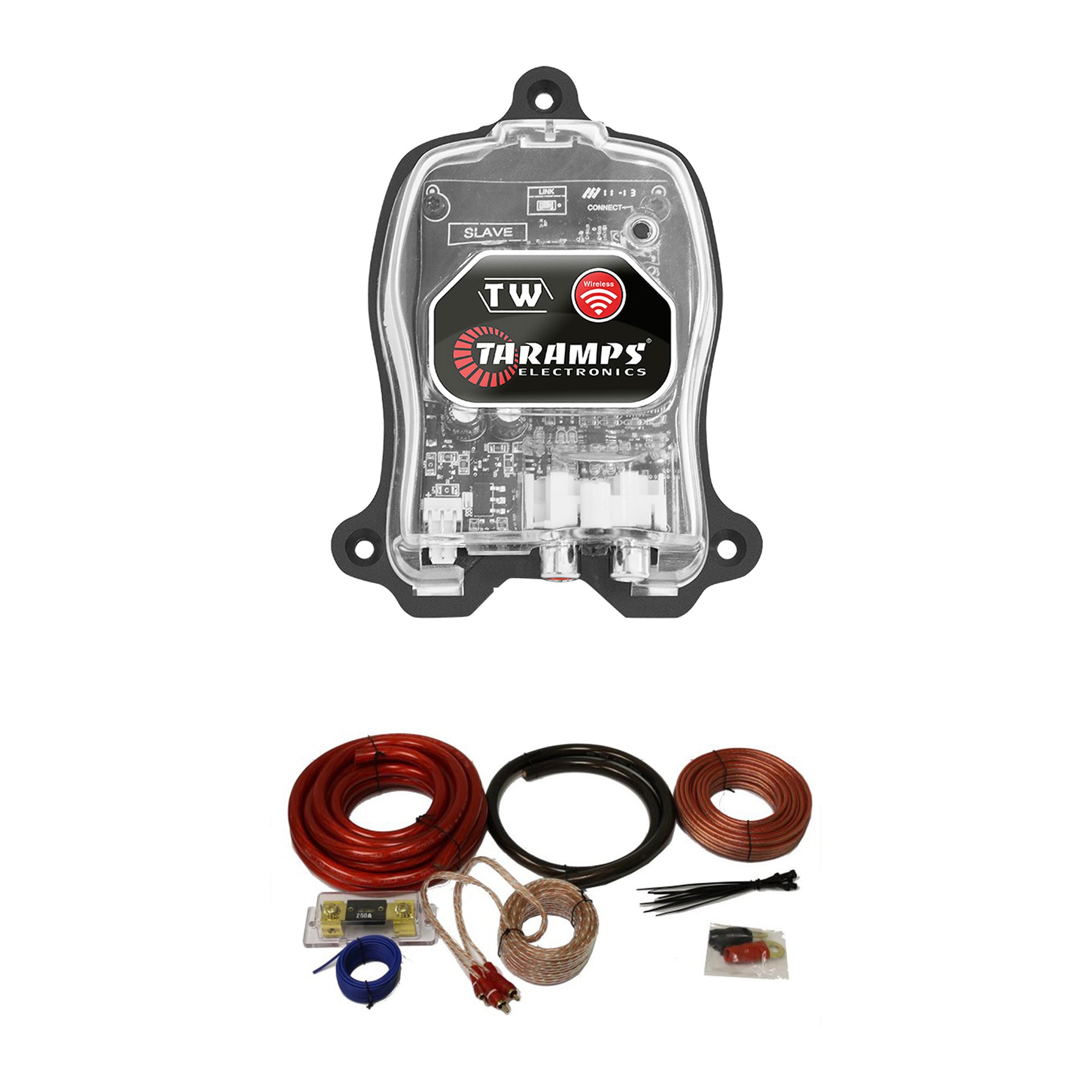 Taramps Car Audio Dual Output Receptor Transmitter w/QPower Amp Installation Kit