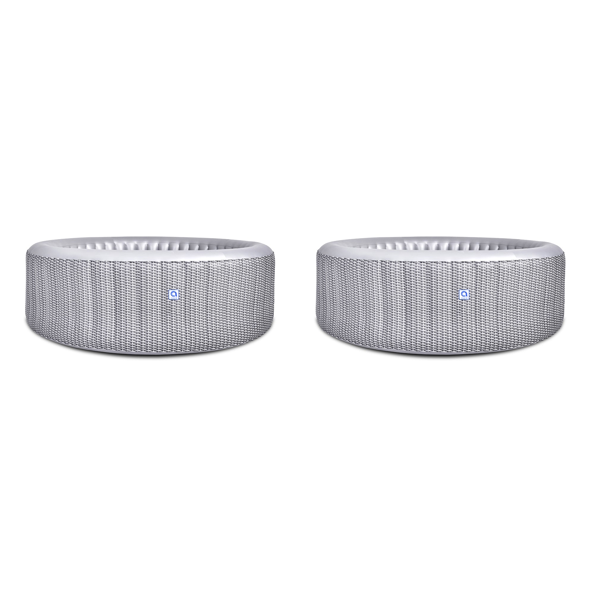 JLeisure Avenli 1,200L 63" 6 Person Inflatable Round Hot Tub Spa, Gray (2 Pack) - VMInnovations