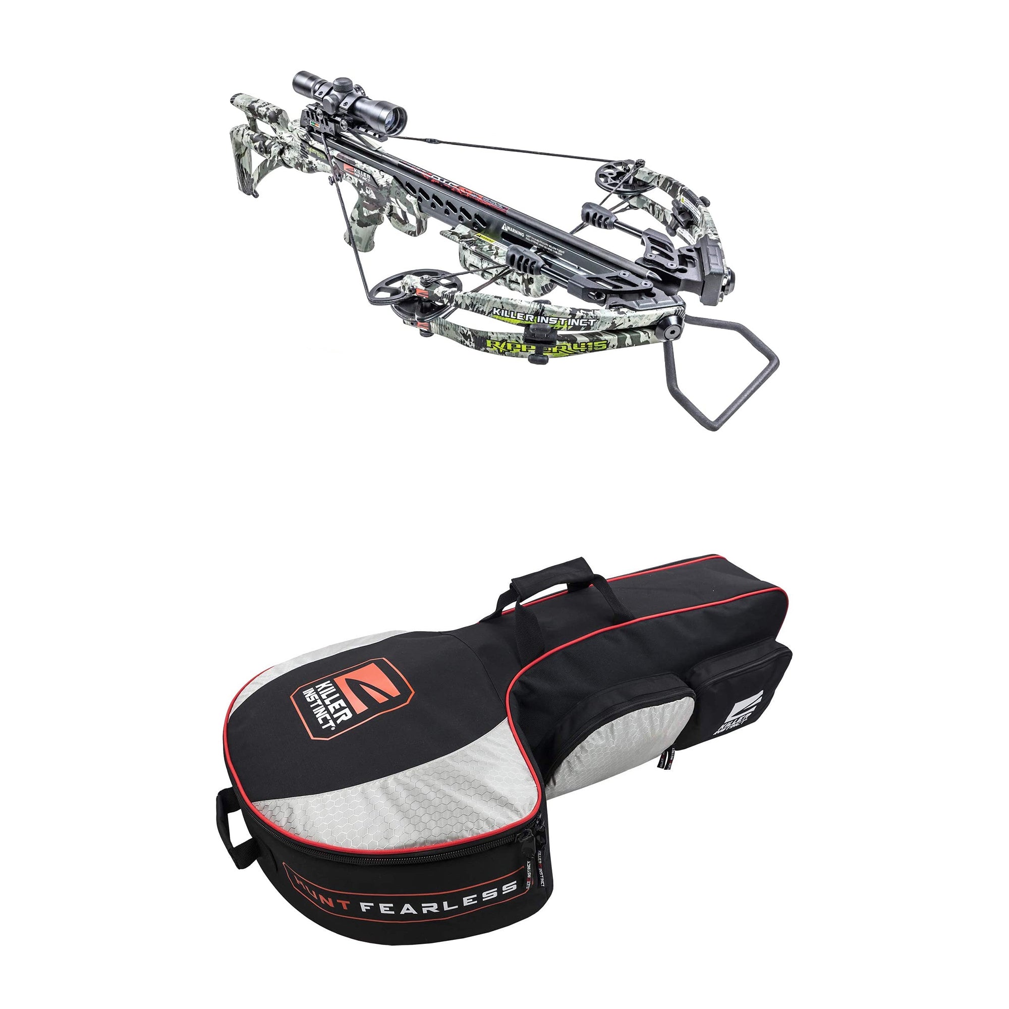 Killer Instinct Ripper 415 Hunting Crossbow w/Scope, Camo and Slayer Bow Case - VMInnovations