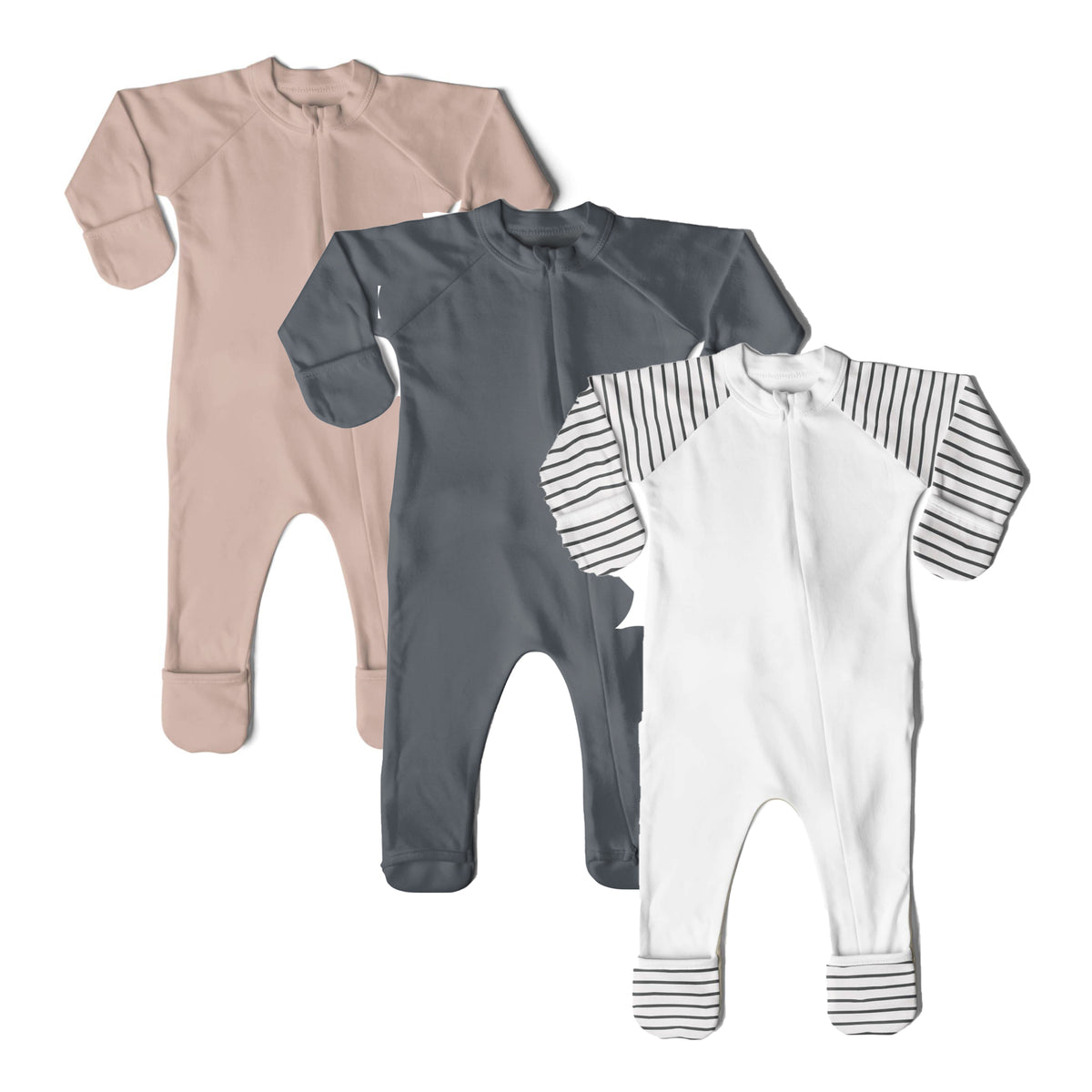 Goumikids Baby Sleep Gown Organic Sleepsack PJ Clothes, 0-3M Multicolor (3 Pair) - VMInnovations
