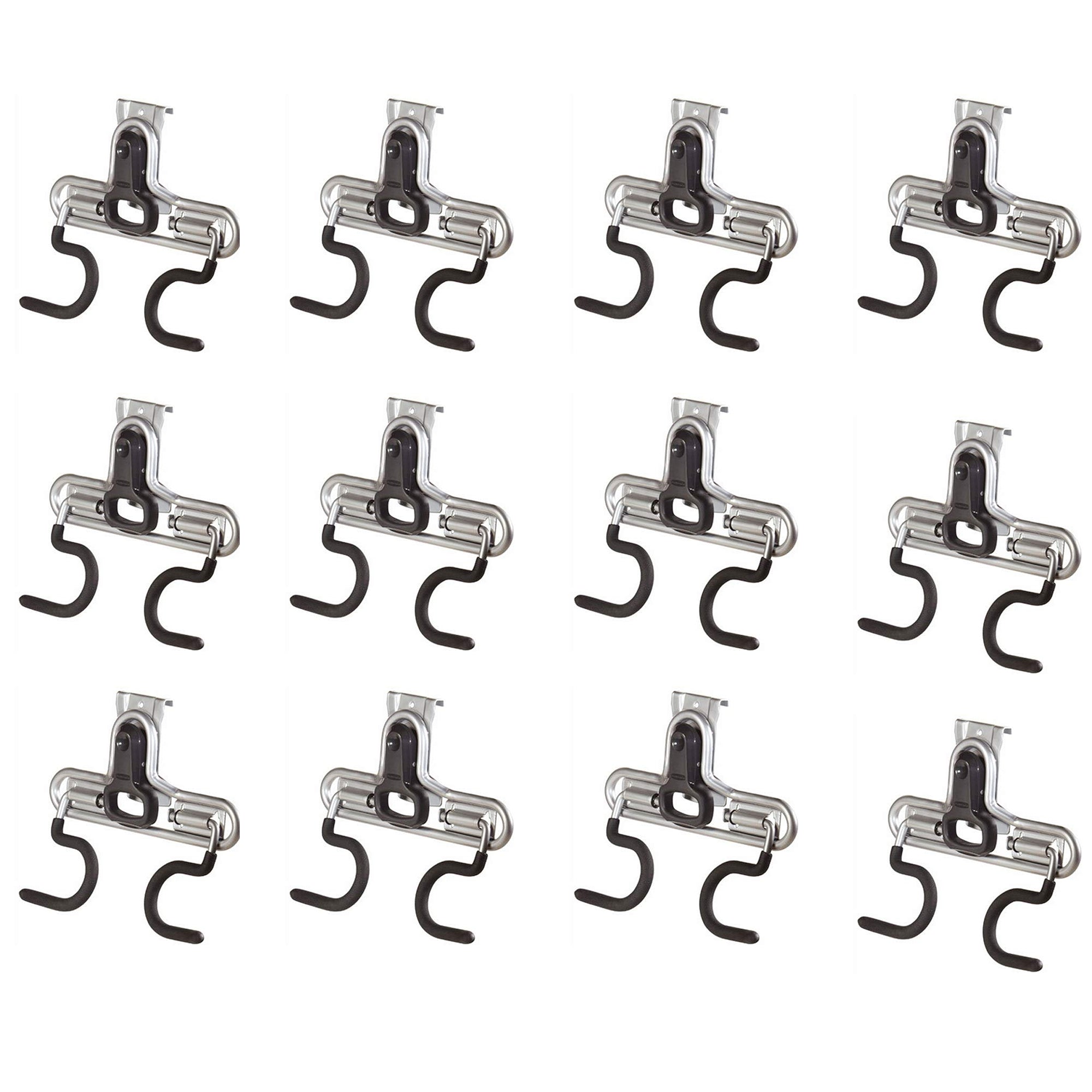 Rubbermaid FastTrack Wall S Hook 2 Handle Tool Storage Organizer Rack (12 Pack) - VMInnovations