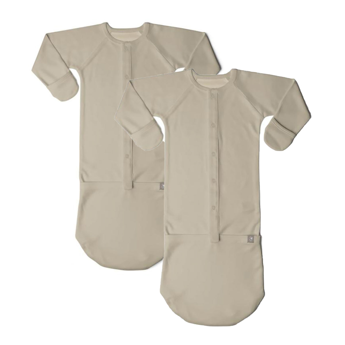 Goumikids Baby Sleep Gown Sleepsack Pajama Clothes, 0-3M & 3-6M Soybean (2 Pair) - VMInnovations