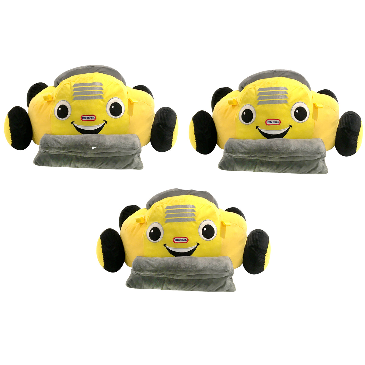 Little Tikes Digger Dump Truck Plush Car Toddler Lounger Seat, Yellow (3 Pack) - VMInnovations