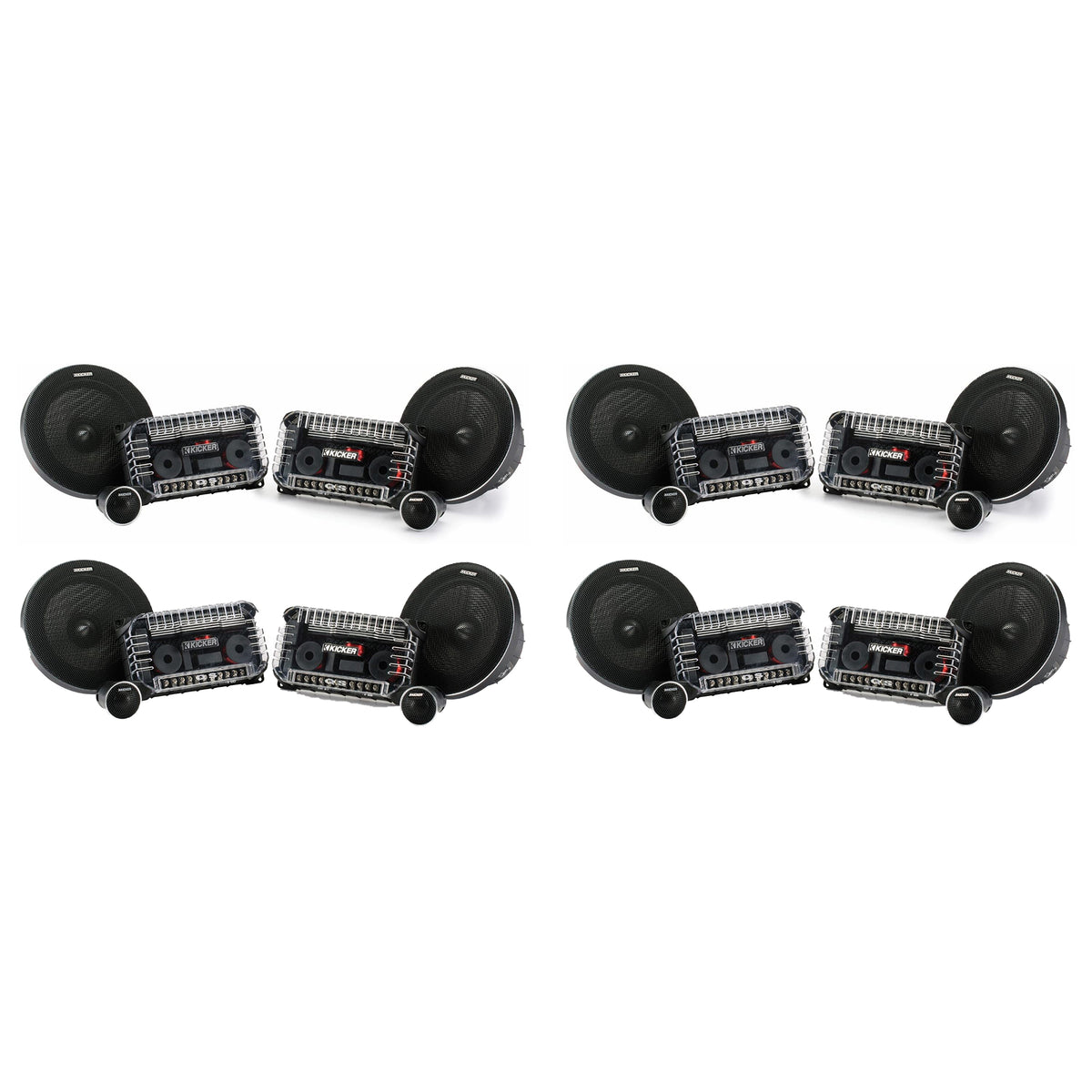 Kicker QS Series Q-Class Matched Audio Component System, 6.75", Pair (4 Pack)